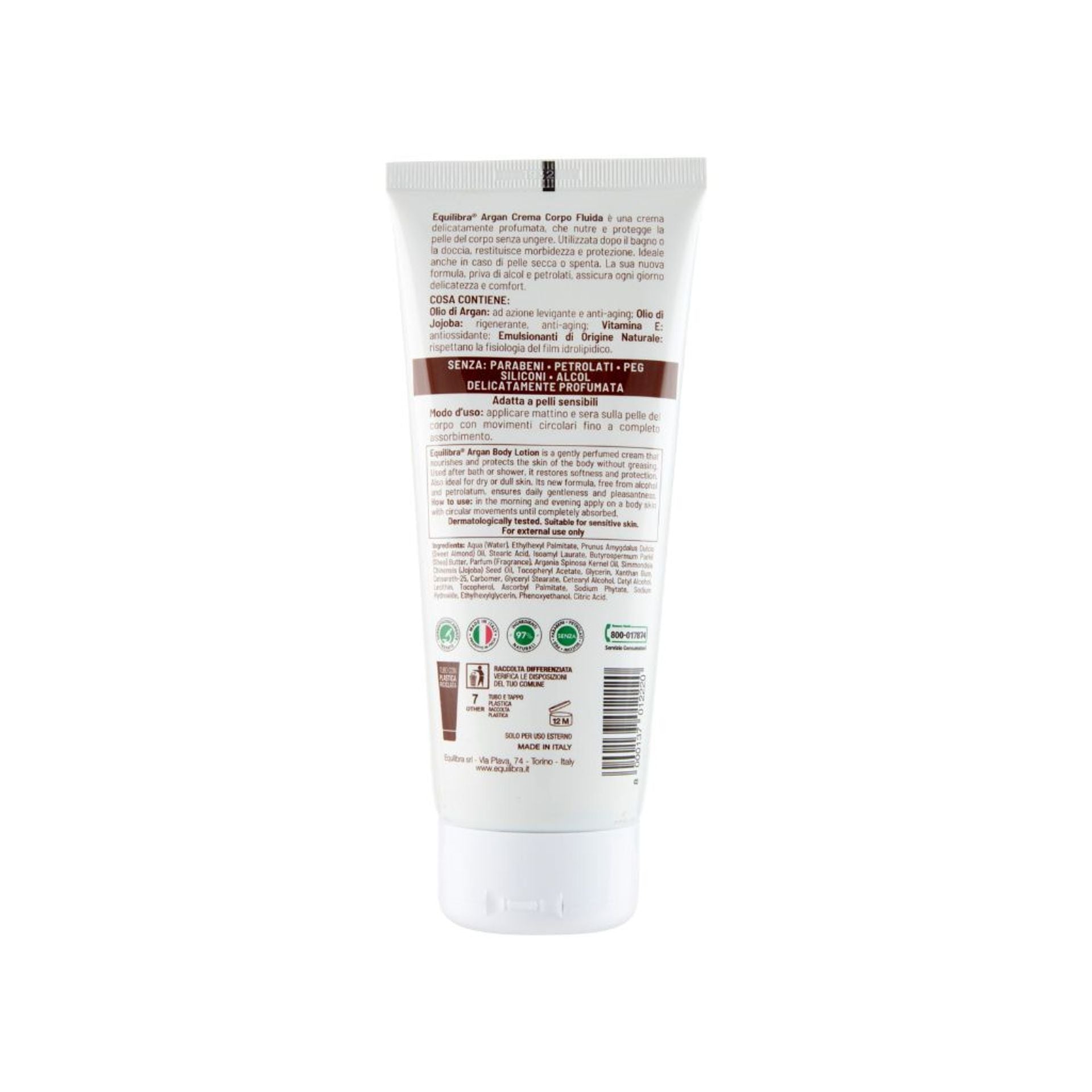 Crema fluida corpo Argan 200 ml