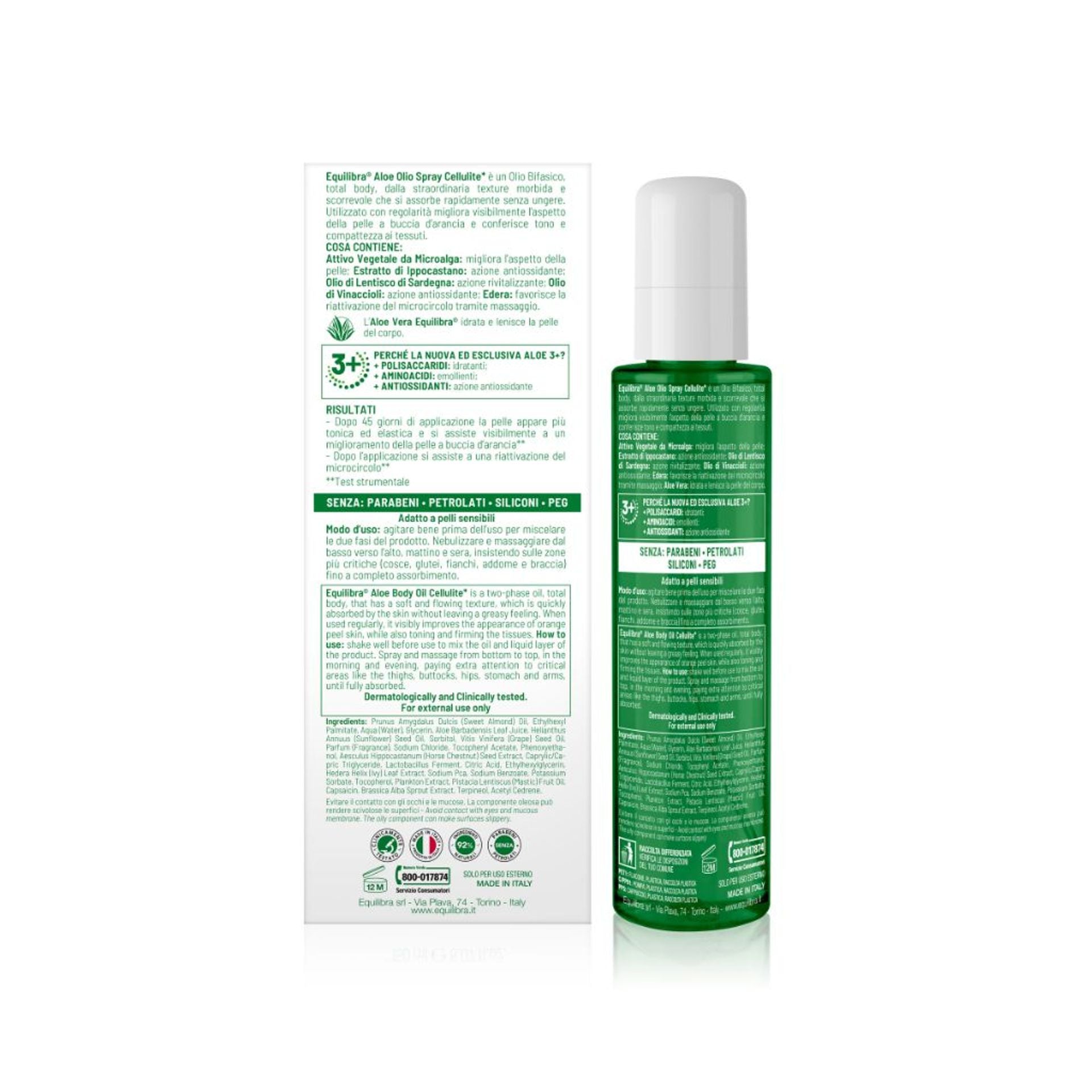 Olio corpo cellulite Aloe 150 ml