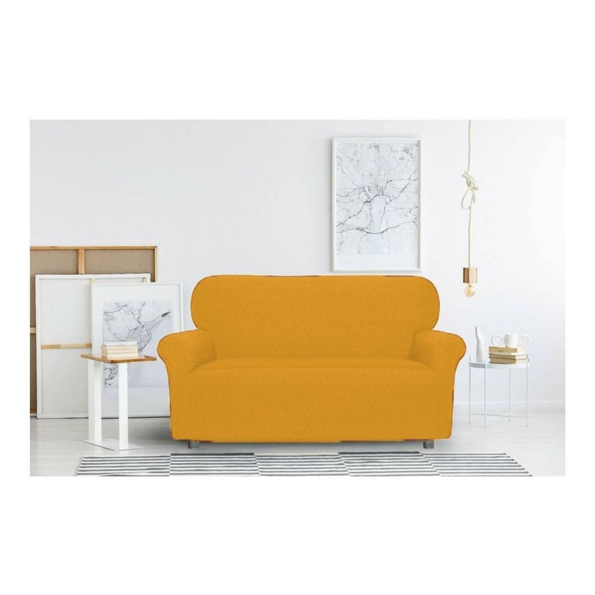 Copridivano Elasticizzato Antimacchia con Braccioli - Tinta Unita