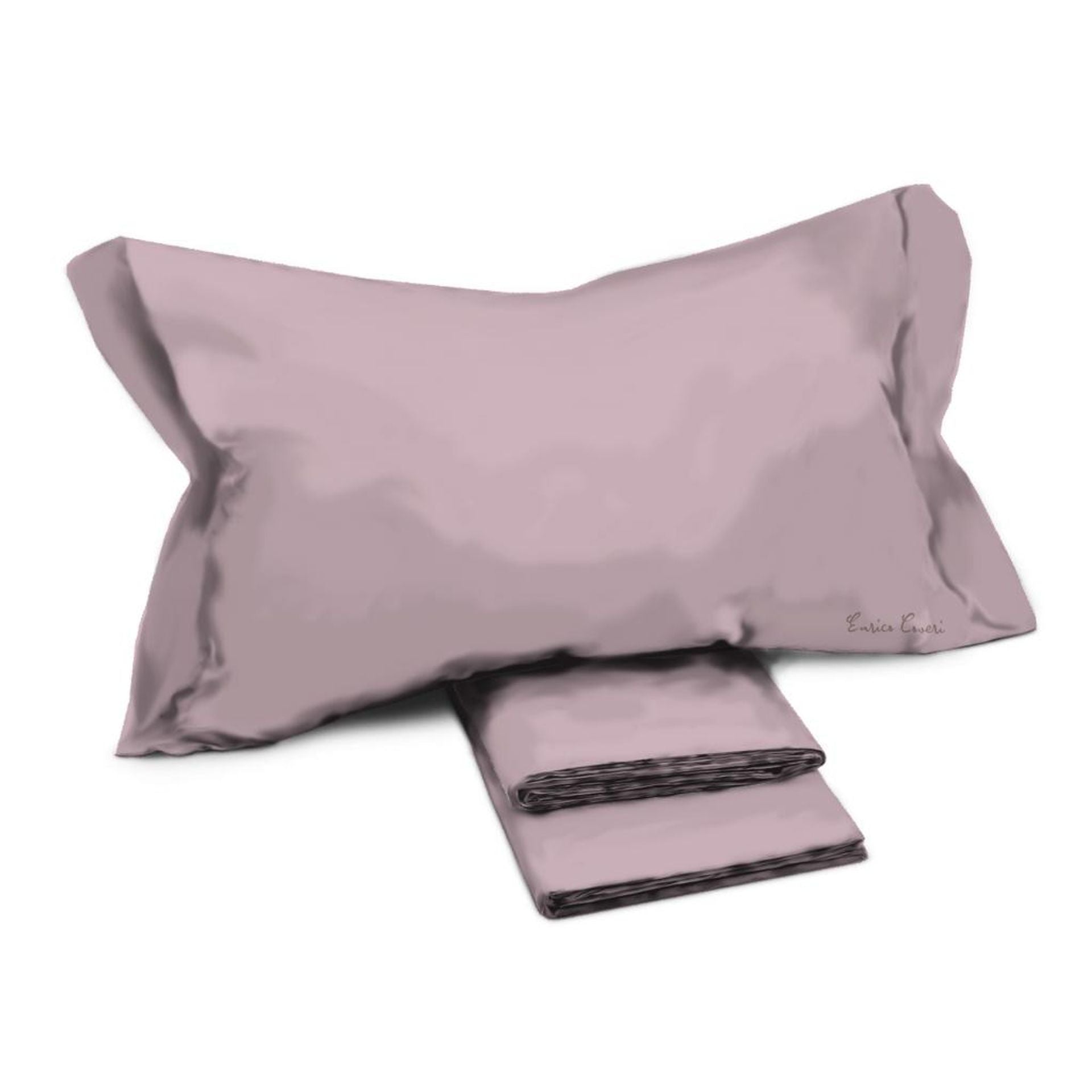 Completo letto matrimoniale 100% percalle con ricamo