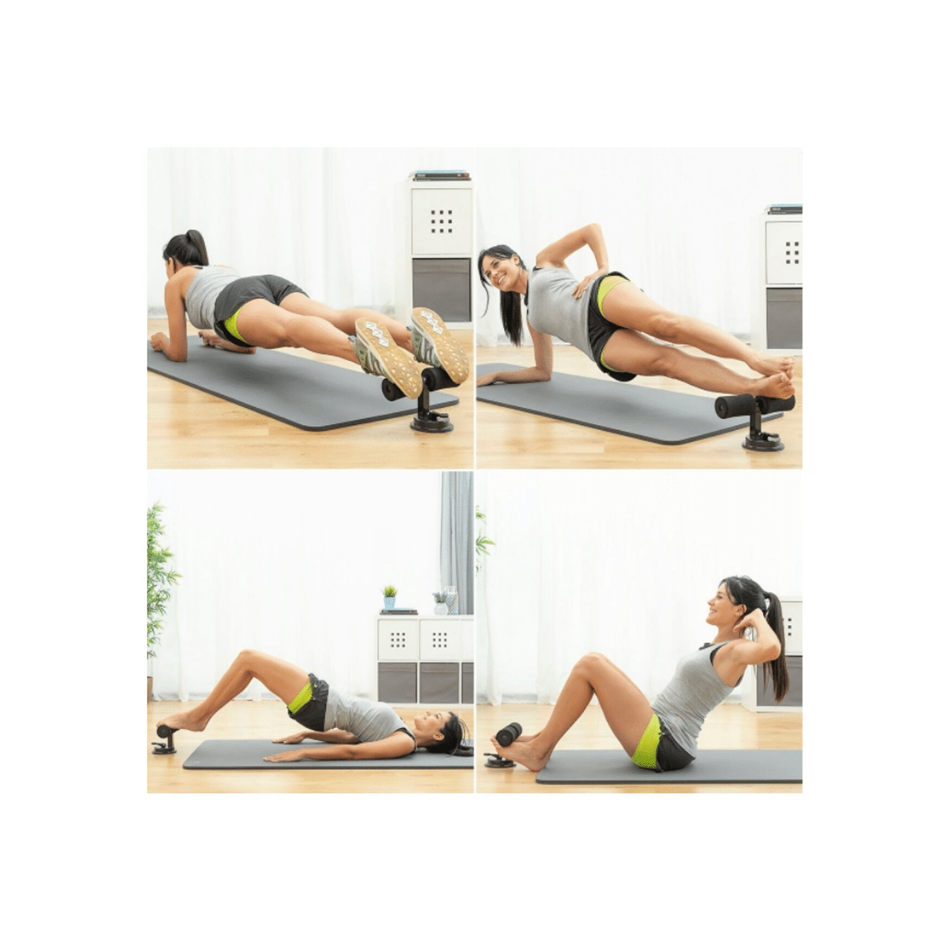 Barra di Supporto per Addominali con Ventosa e Manuale per gli Esercizi