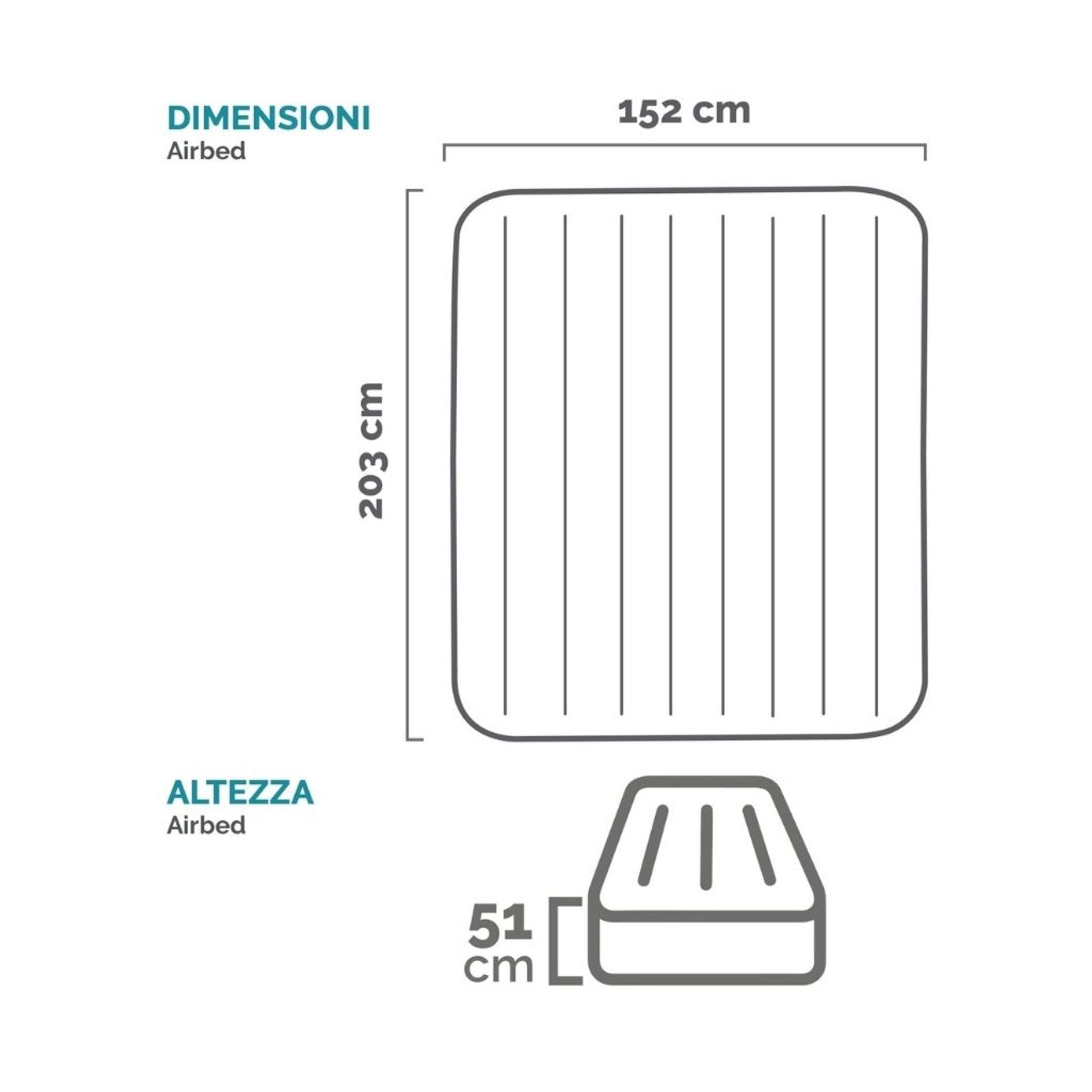 Materasso gonfiabile Dura Beam Prime Comfort - matrimoniale - con pompa elettrica incorporata