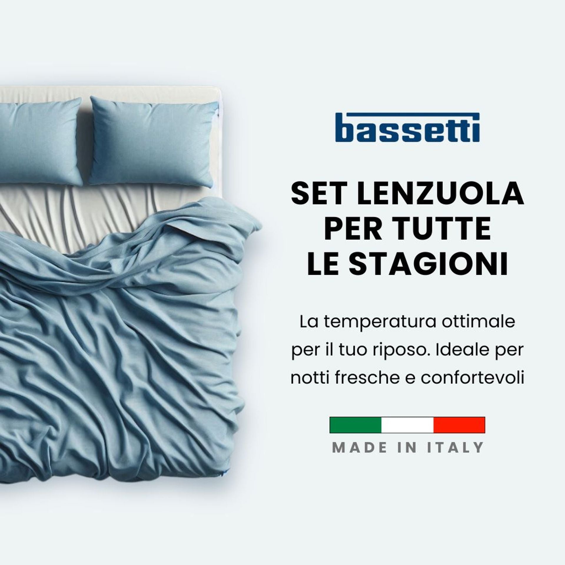 Completo letto matrimoniale 100% - puro cotone