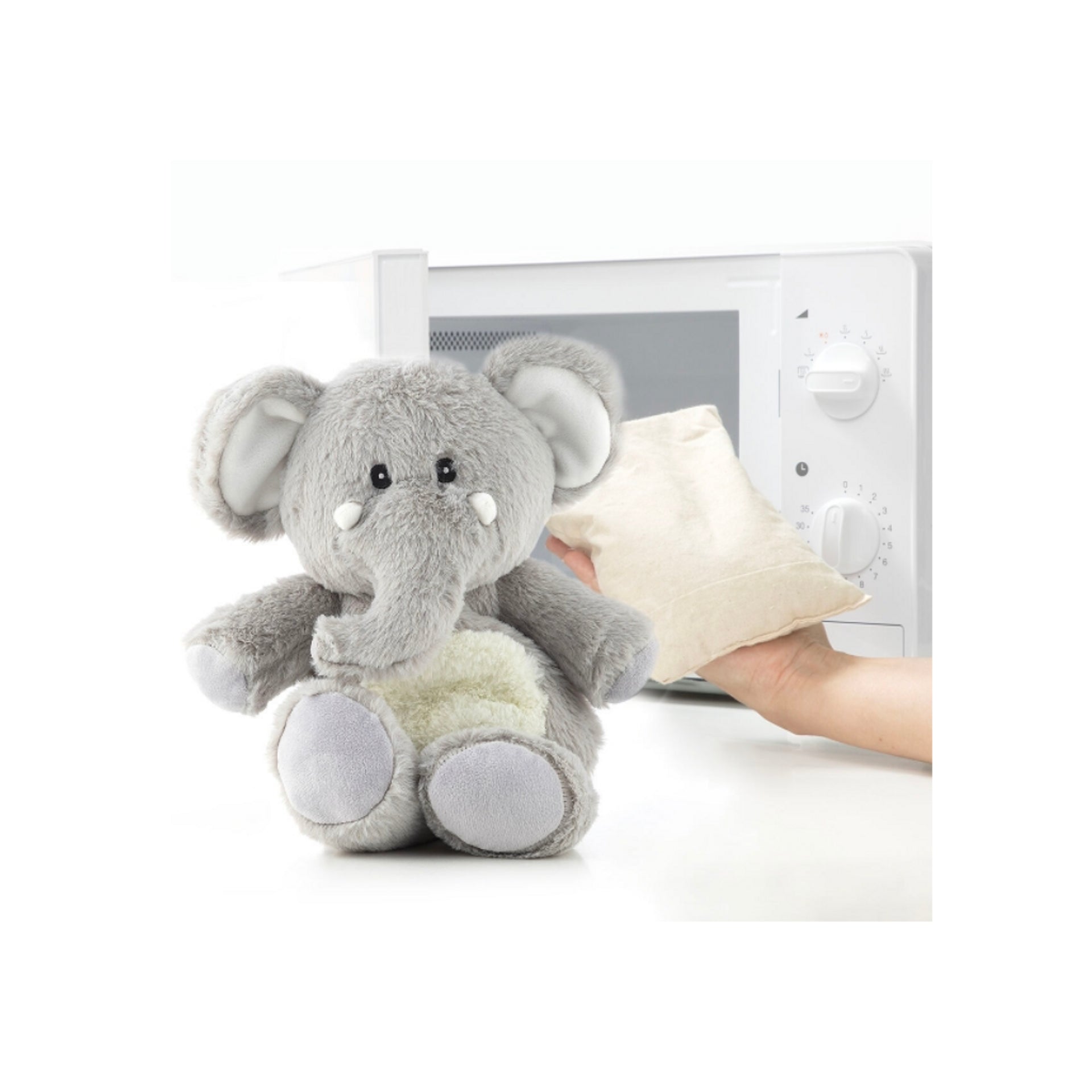 Elefante di peluche con effetto caldo e freddo phantie