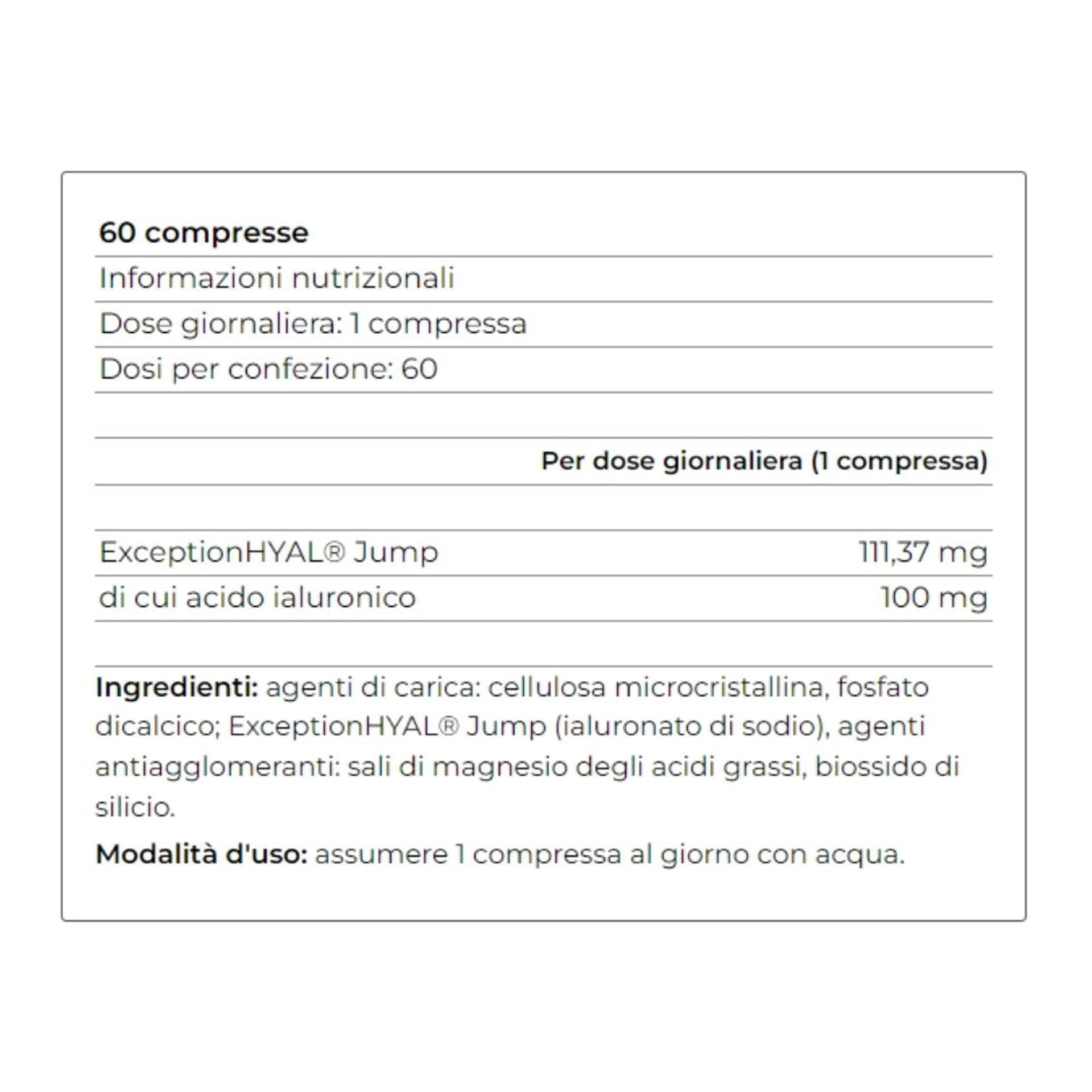 Yamamoto Research Acido Ialuronico - 60 capsule - Riduce la Rigidità Muscolare