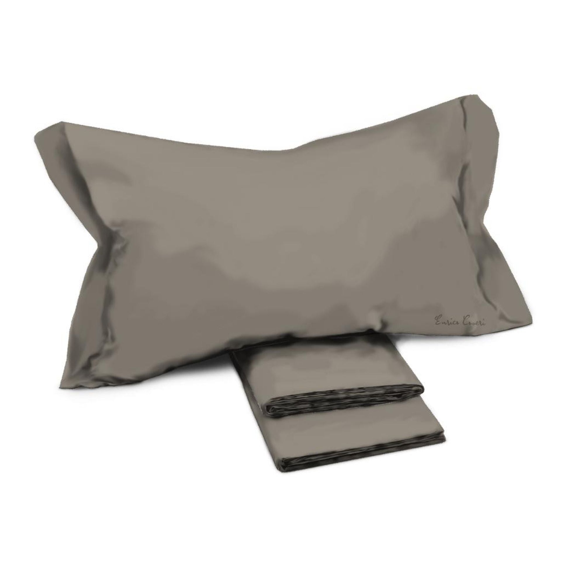 Completo letto matrimoniale 100% percalle con ricamo