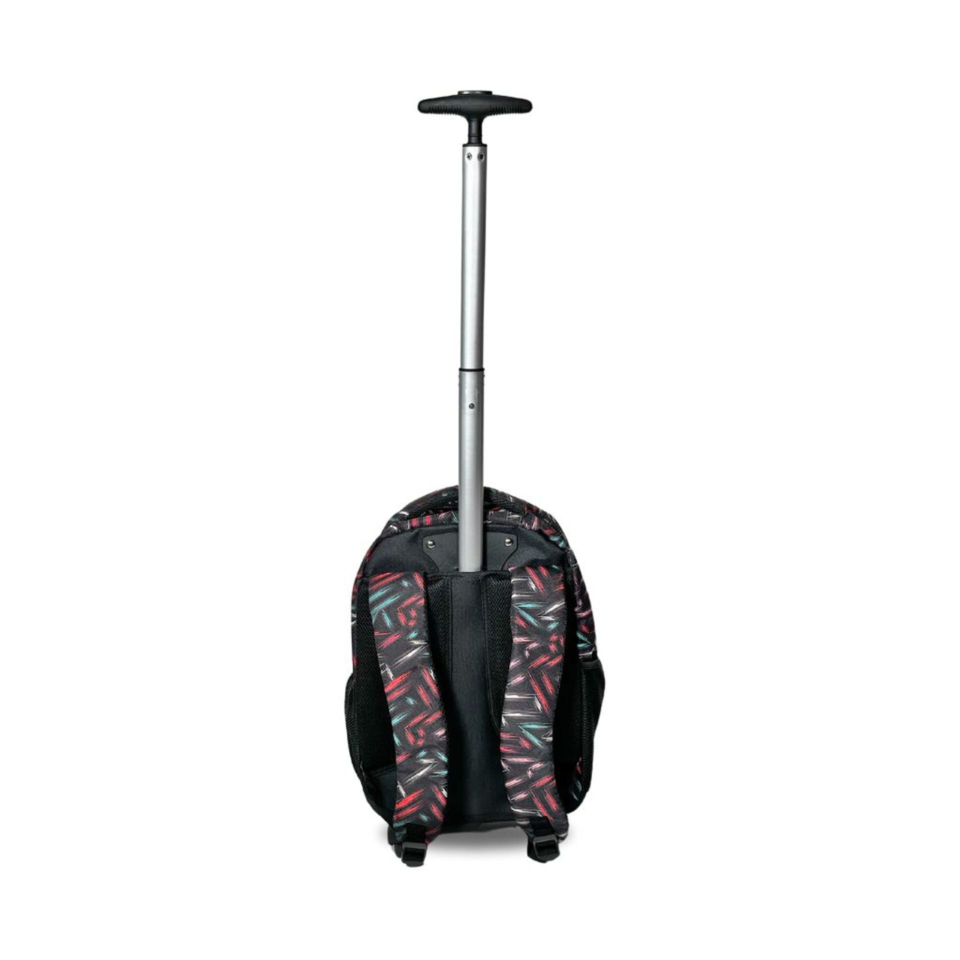 Zaino trolley scuola - bambini e ragazzi - 2 in 1 - spallacci uso zaino - fantasia flash