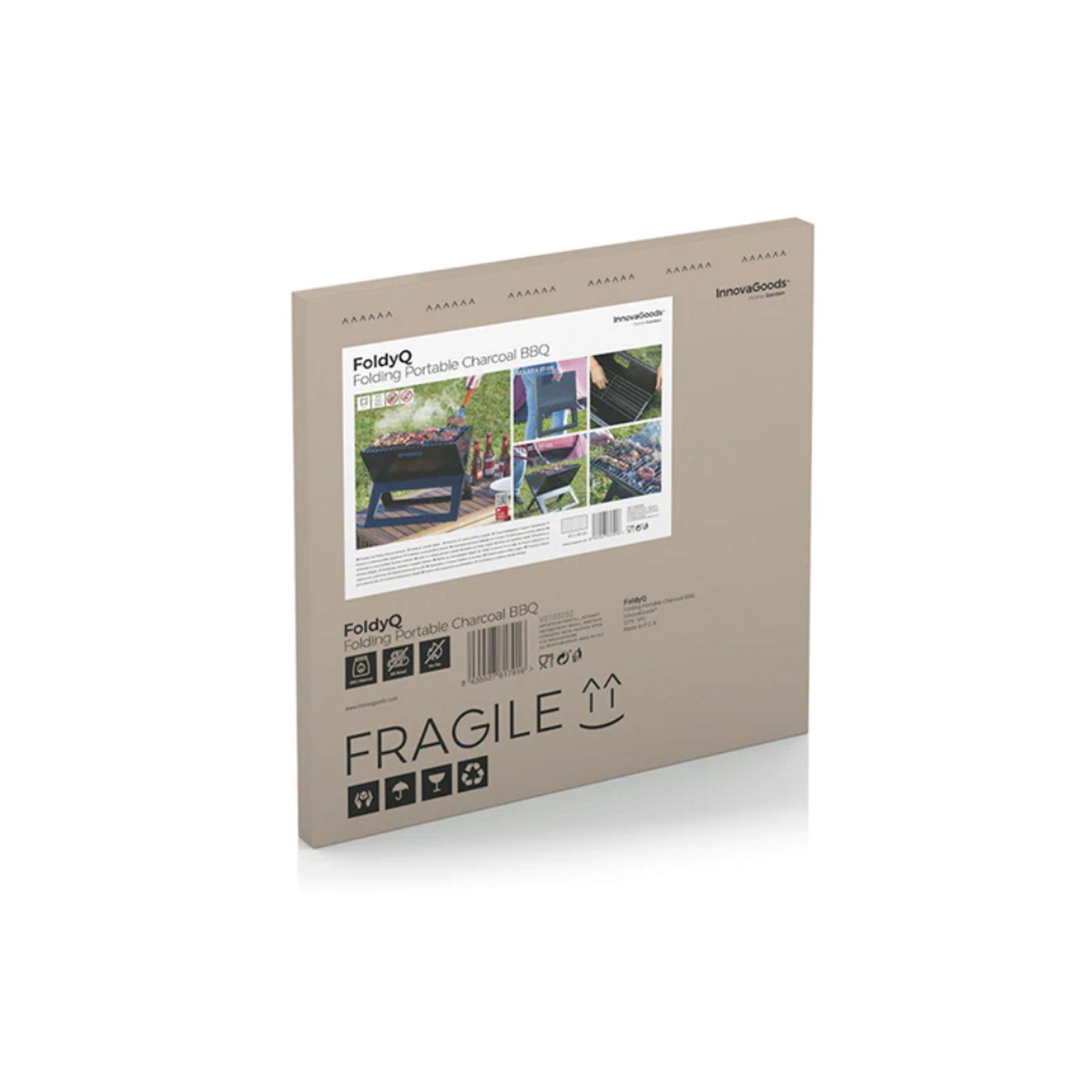Barbecue pieghevole portatile a carbone foldyq innovagoods