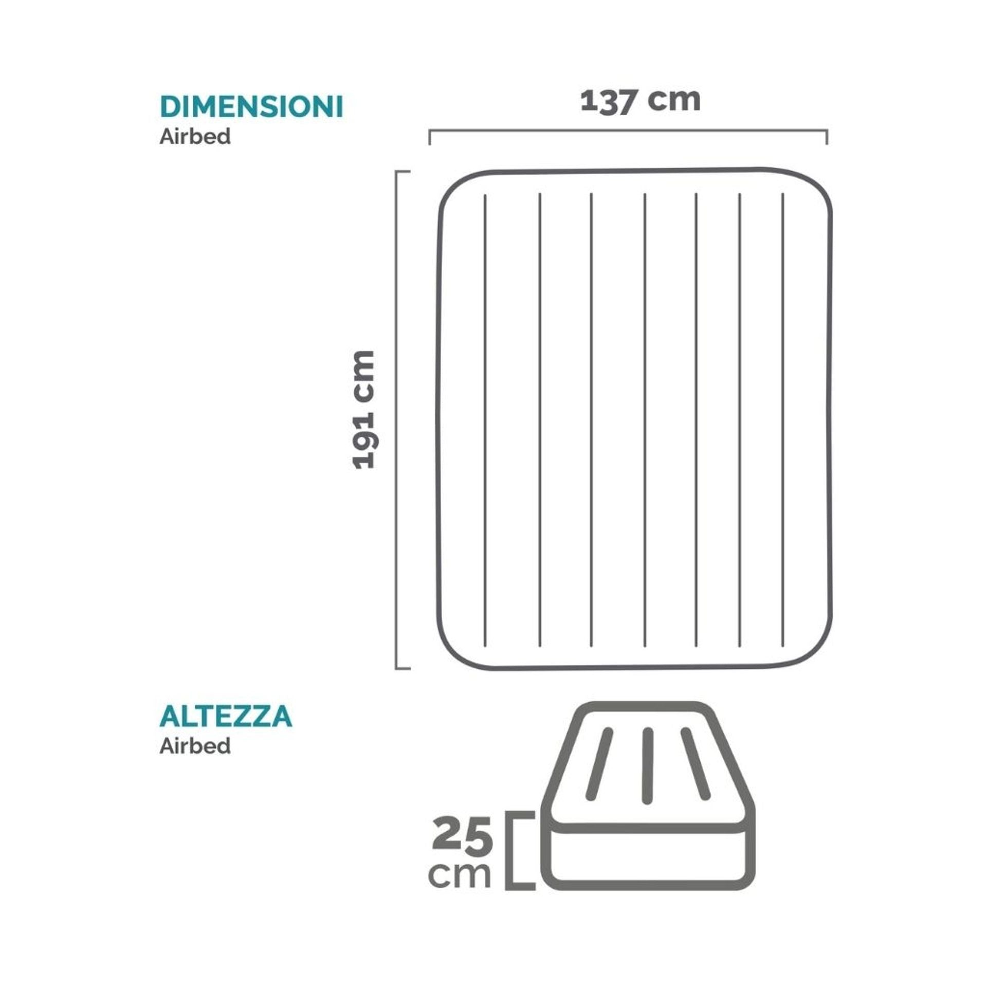 Materasso gonfiabile Classic Downy - 1 piazza e mezza
