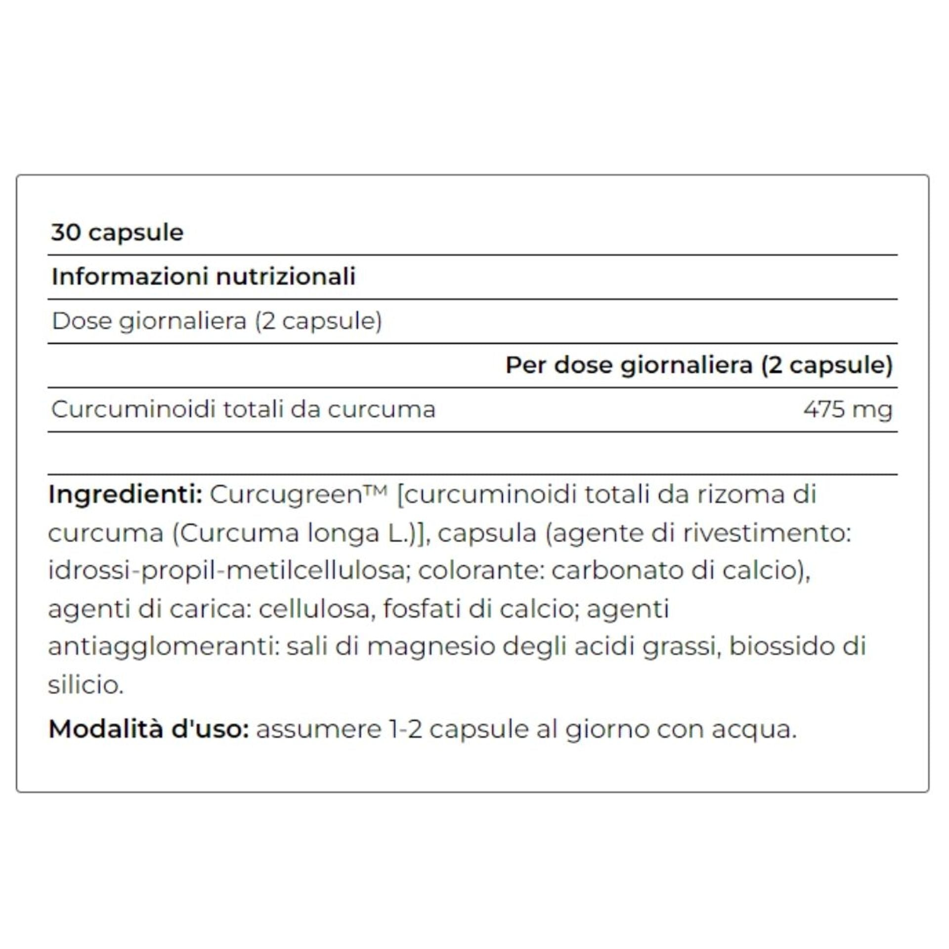 Curcuma - 30 capsule - Azione Antiossidante e Antinfiammatoria