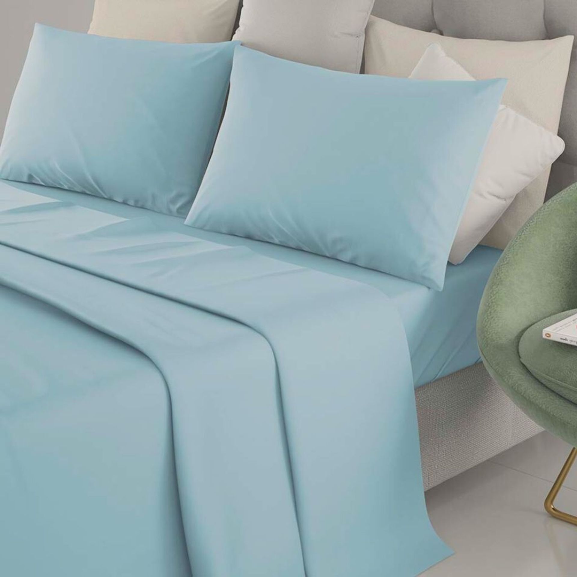 Set Completo Letto Lenzuola - 100% Cotone - Tinta Unita