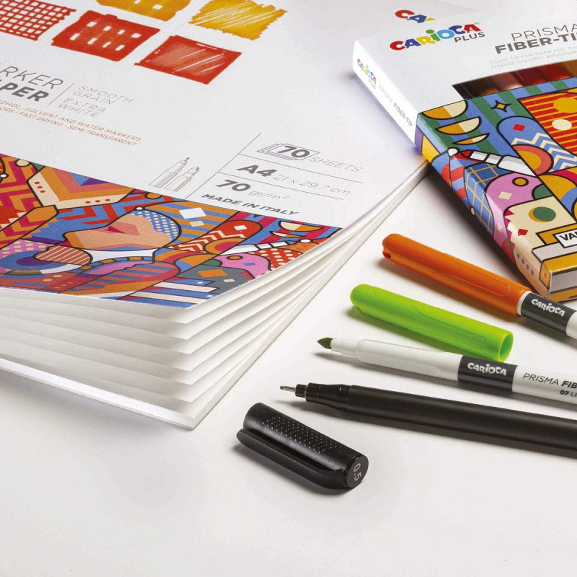Blocco carta A4 da 70 fogli per pennarelli