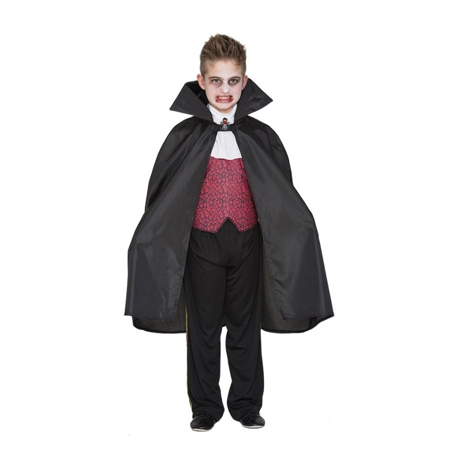 Mantello Nero con Colletto Bambino h 90 cm