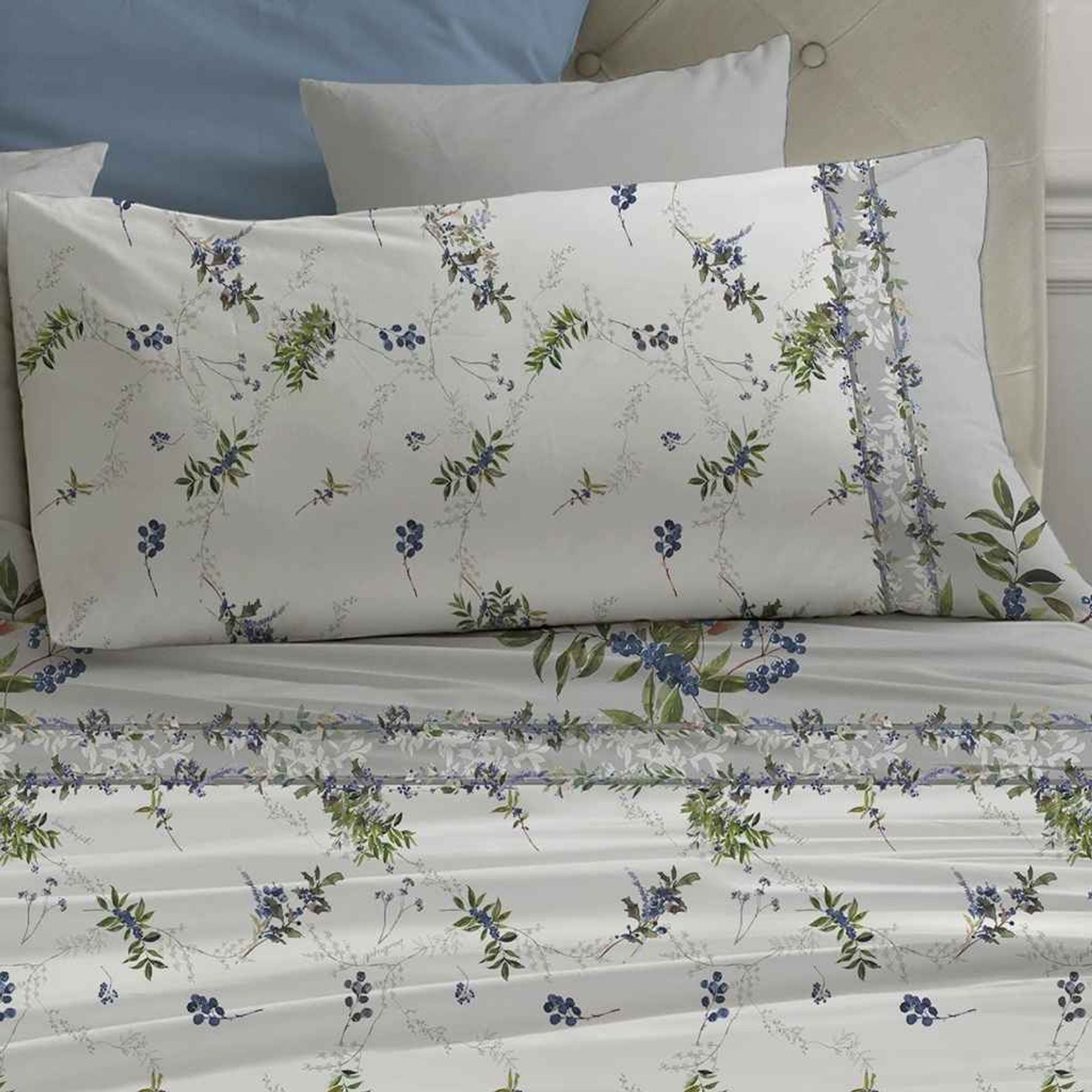 Completo letto matrimoniale maxi Margot 100% percalle di cotone 180 fili