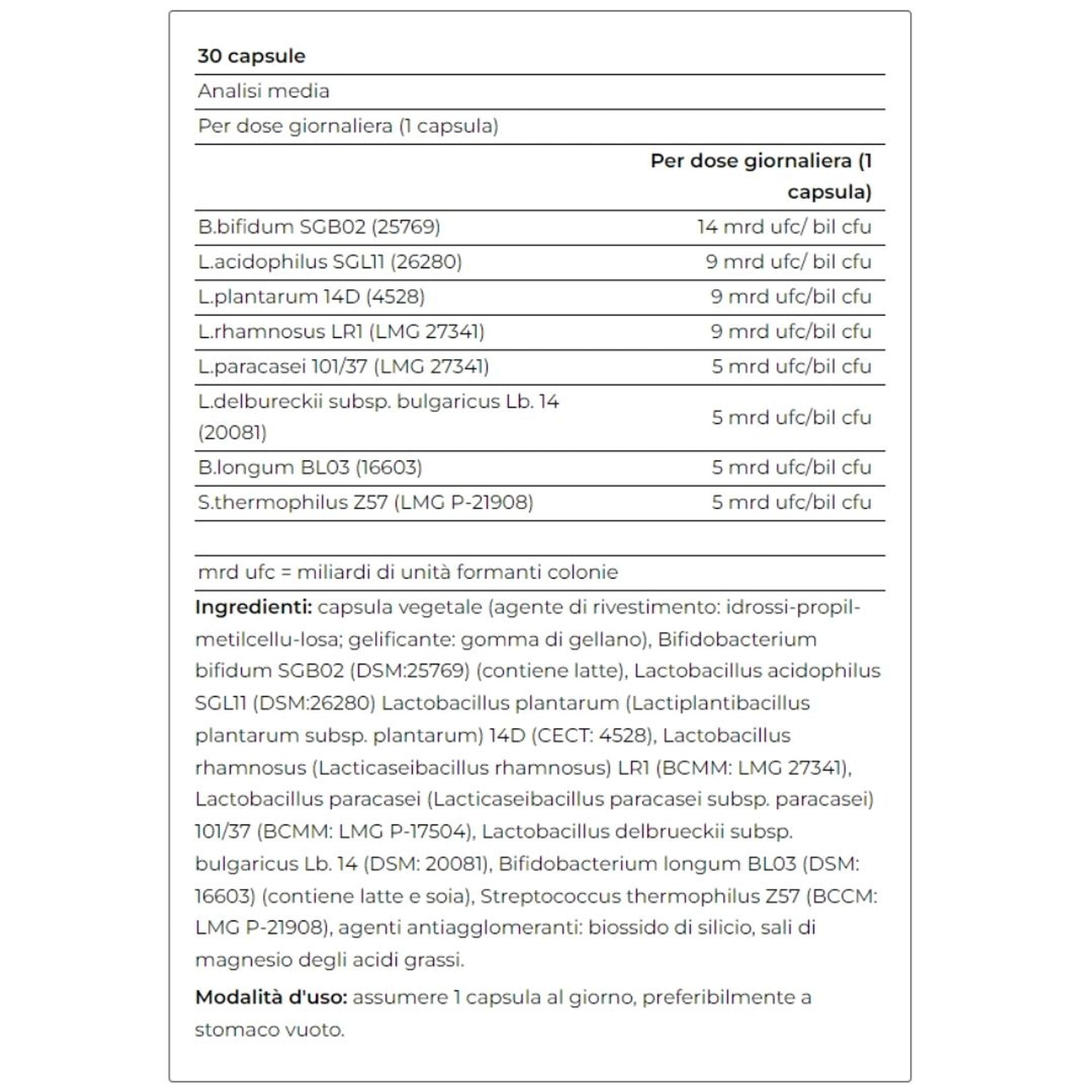 Probiotico 56 miliardi - Neuflor - 30 capsule - Equilibrio della Flora Intestinale