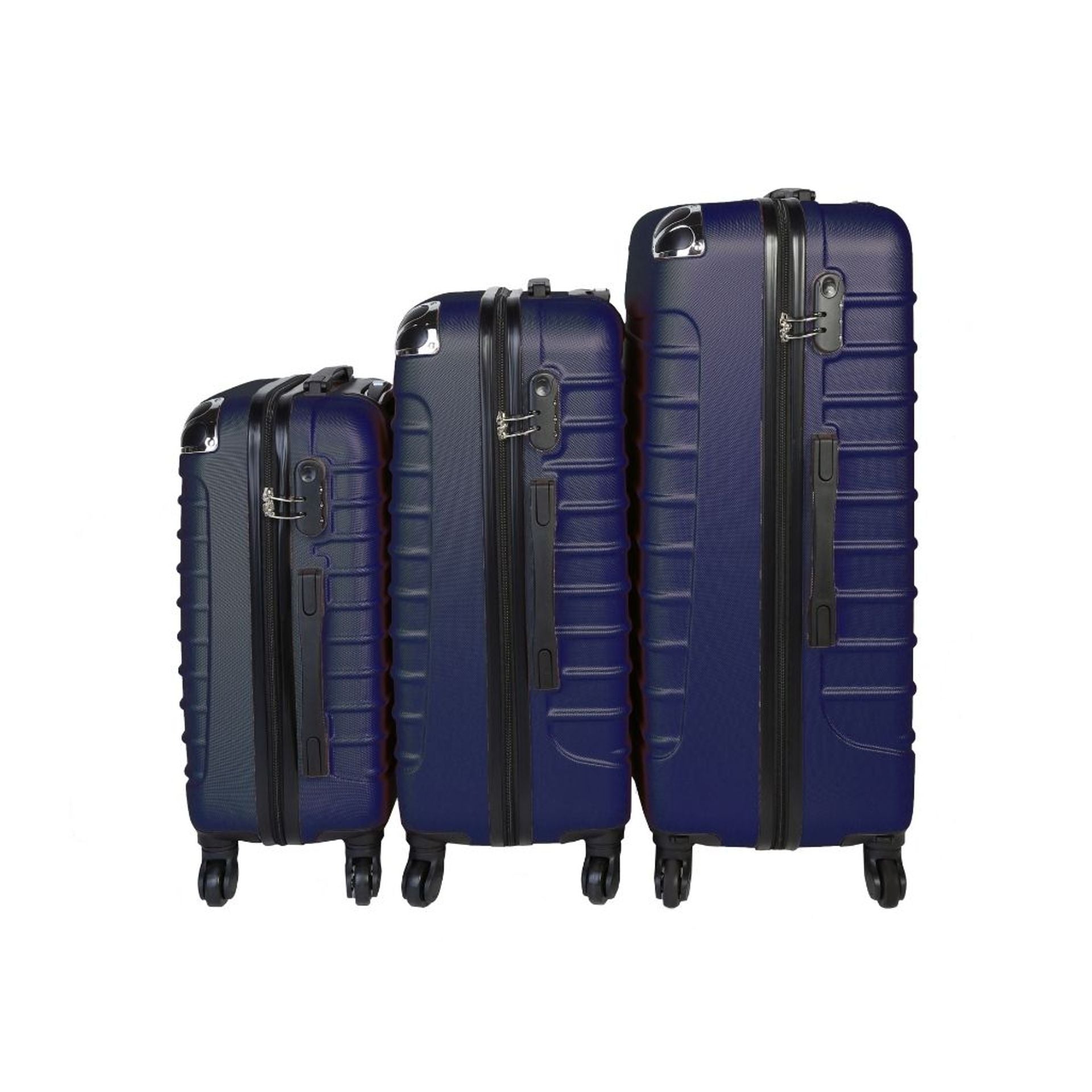 Set 3 valigie trolley rigide - bagaglio a mano - media - grande