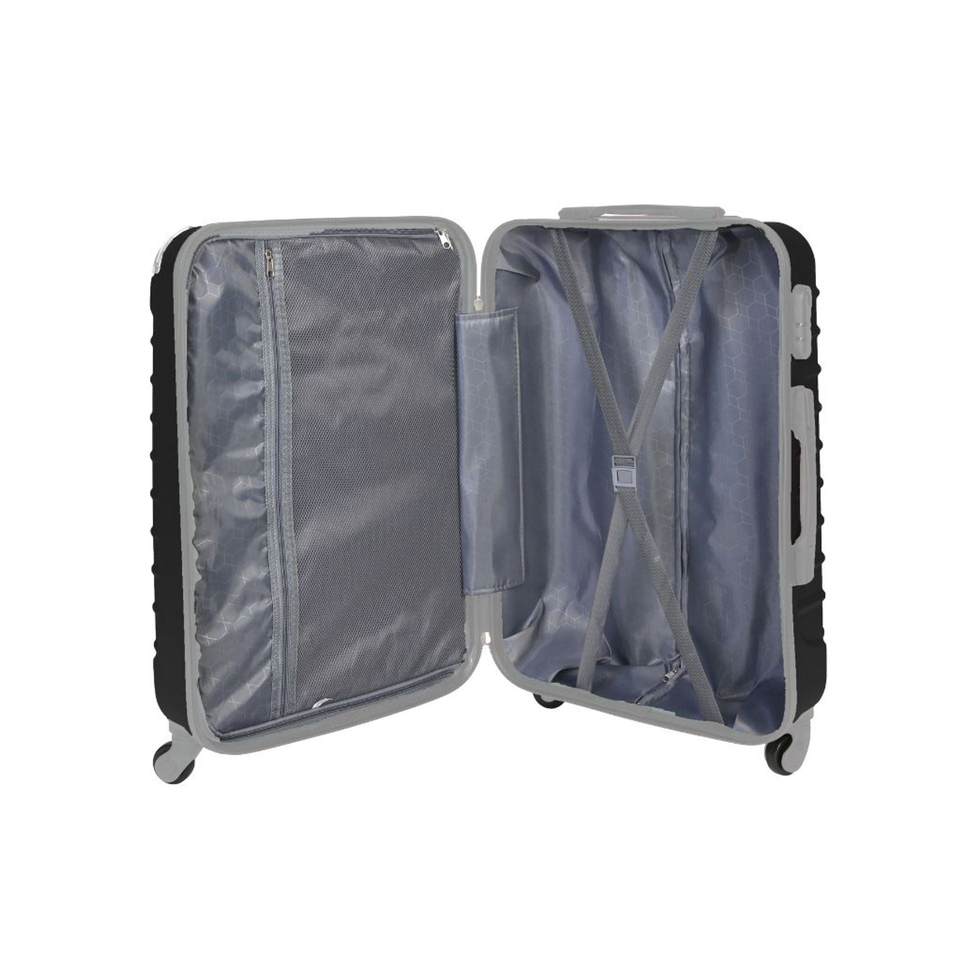 Set 3 valigie trolley rigide - bagaglio a mano - media - grande