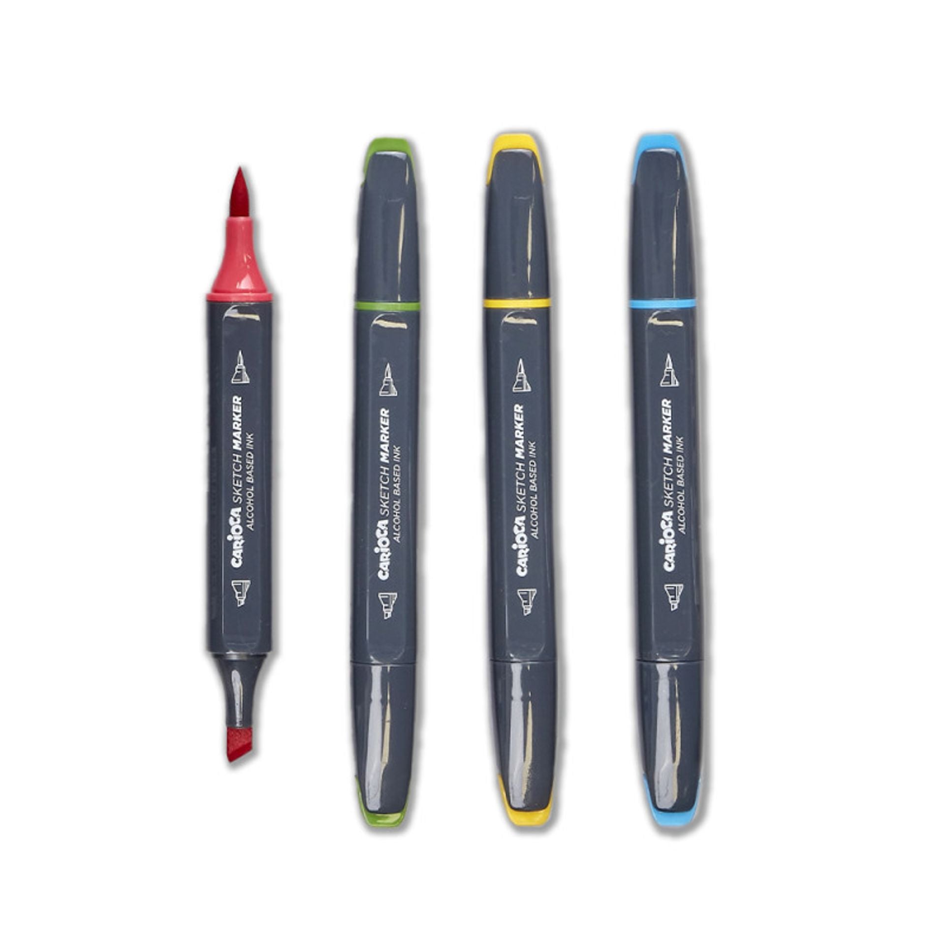 Box rigido con 32 pennarelli doppia punta