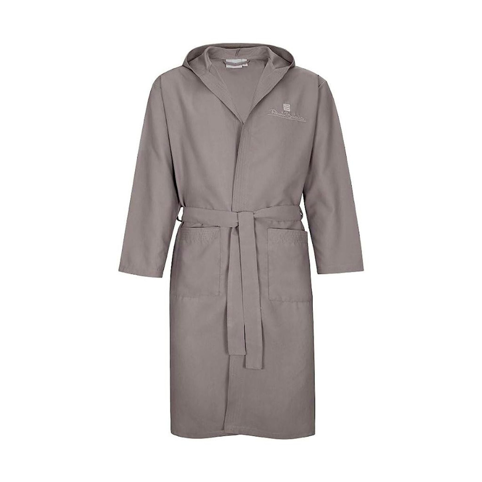 Accappatoio in microfibra con ricamo