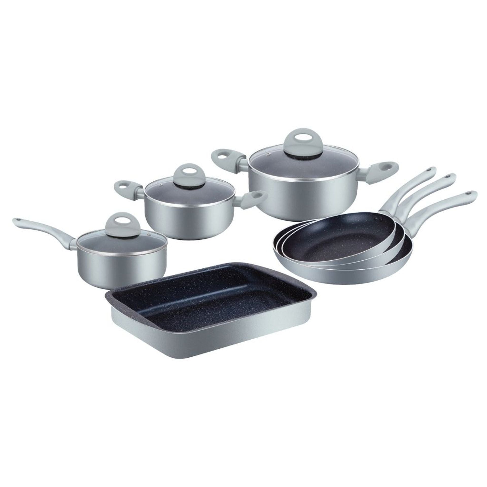Set padelle 10 pezzi rivestite in marmo
