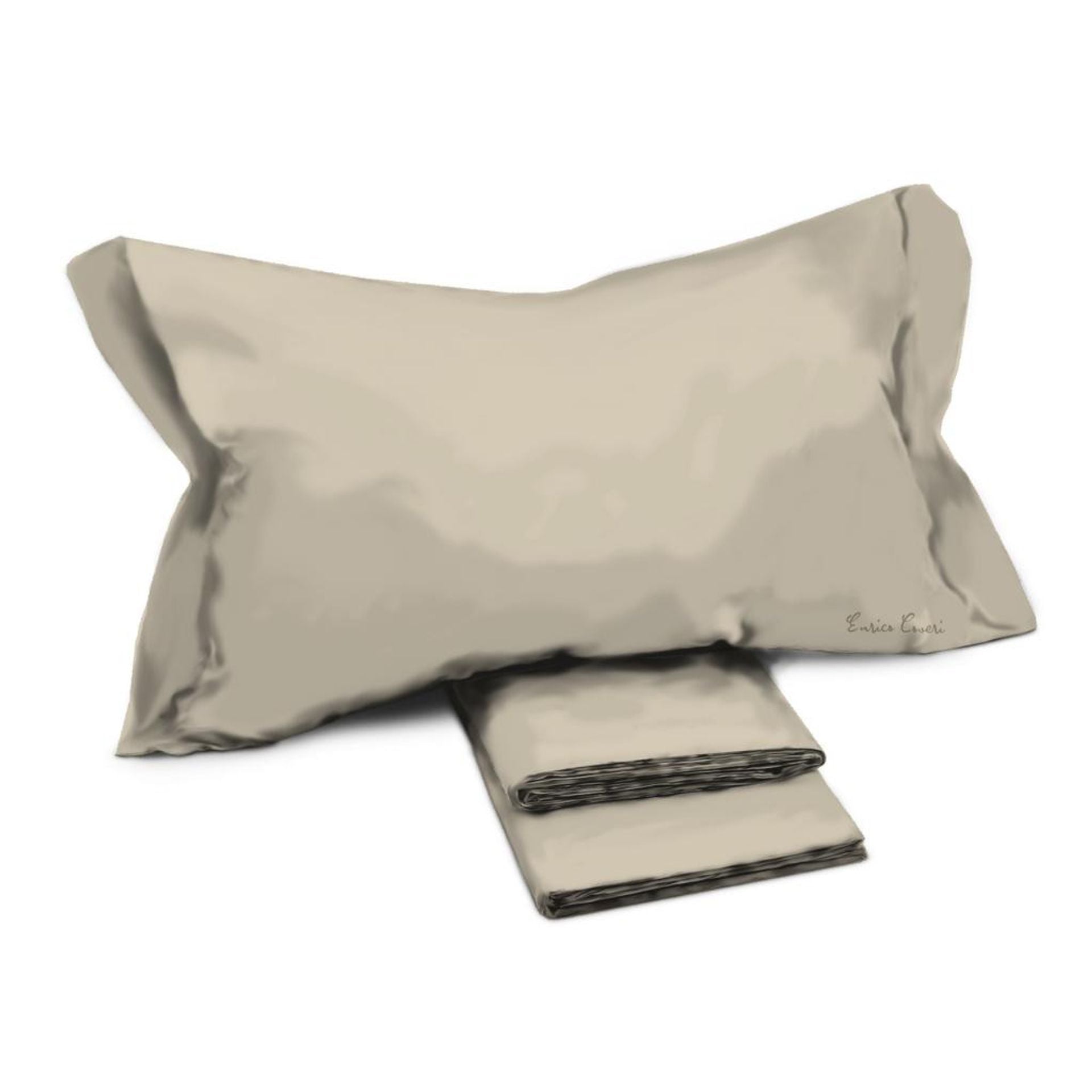 Completo letto matrimoniale 100% percalle con ricamo