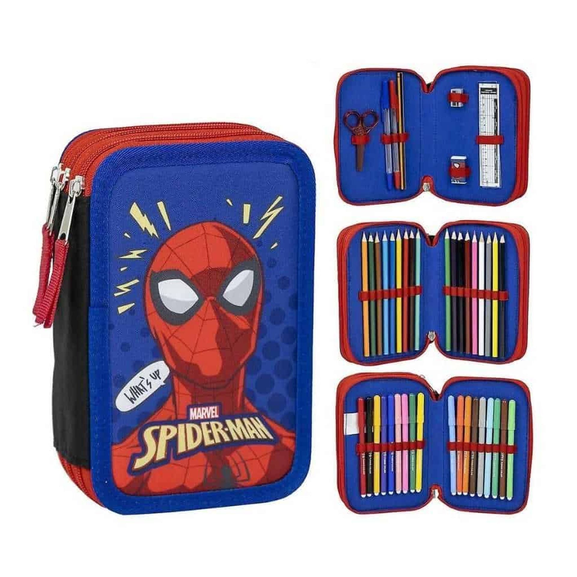 Astuccio Spiderman 3 zip con disegno 3D premium
