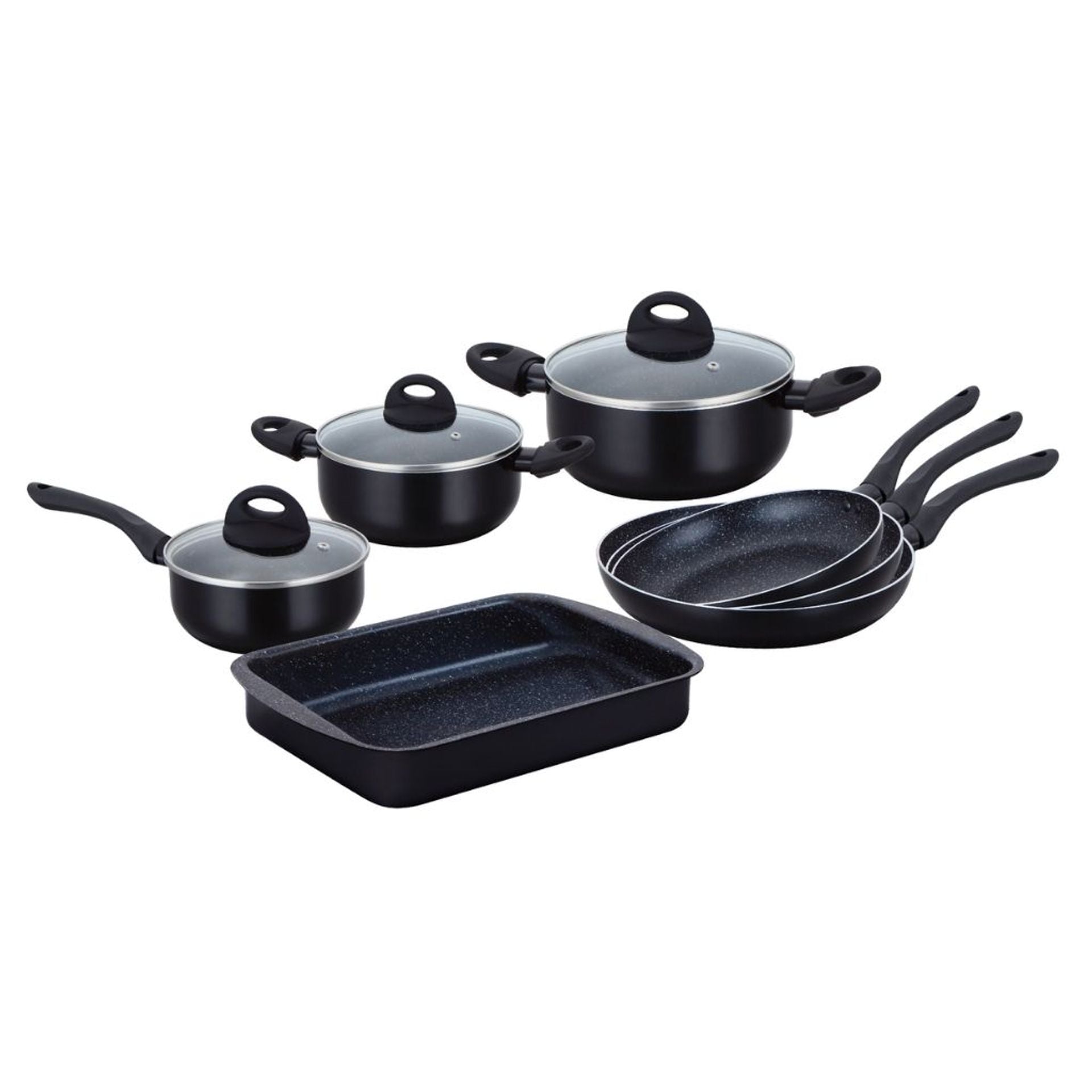 Set padelle 10 pezzi rivestite in marmo