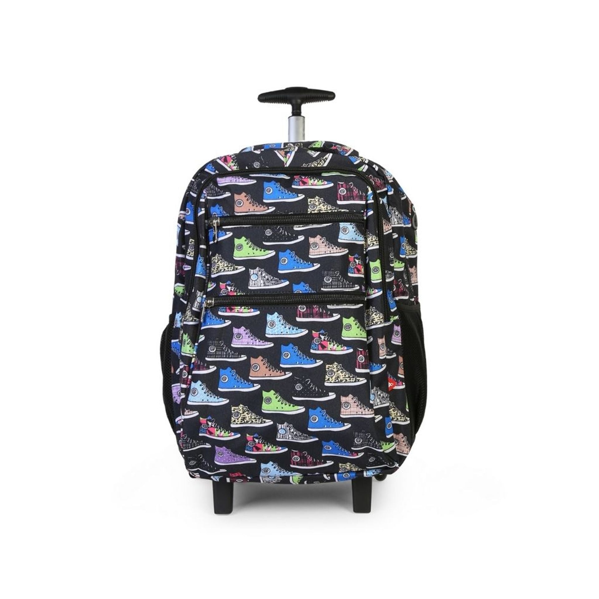 Zaino trolley scuola - bambini e ragazzi - 2 in 1 - spallacci uso zaino - fantasia sneakers