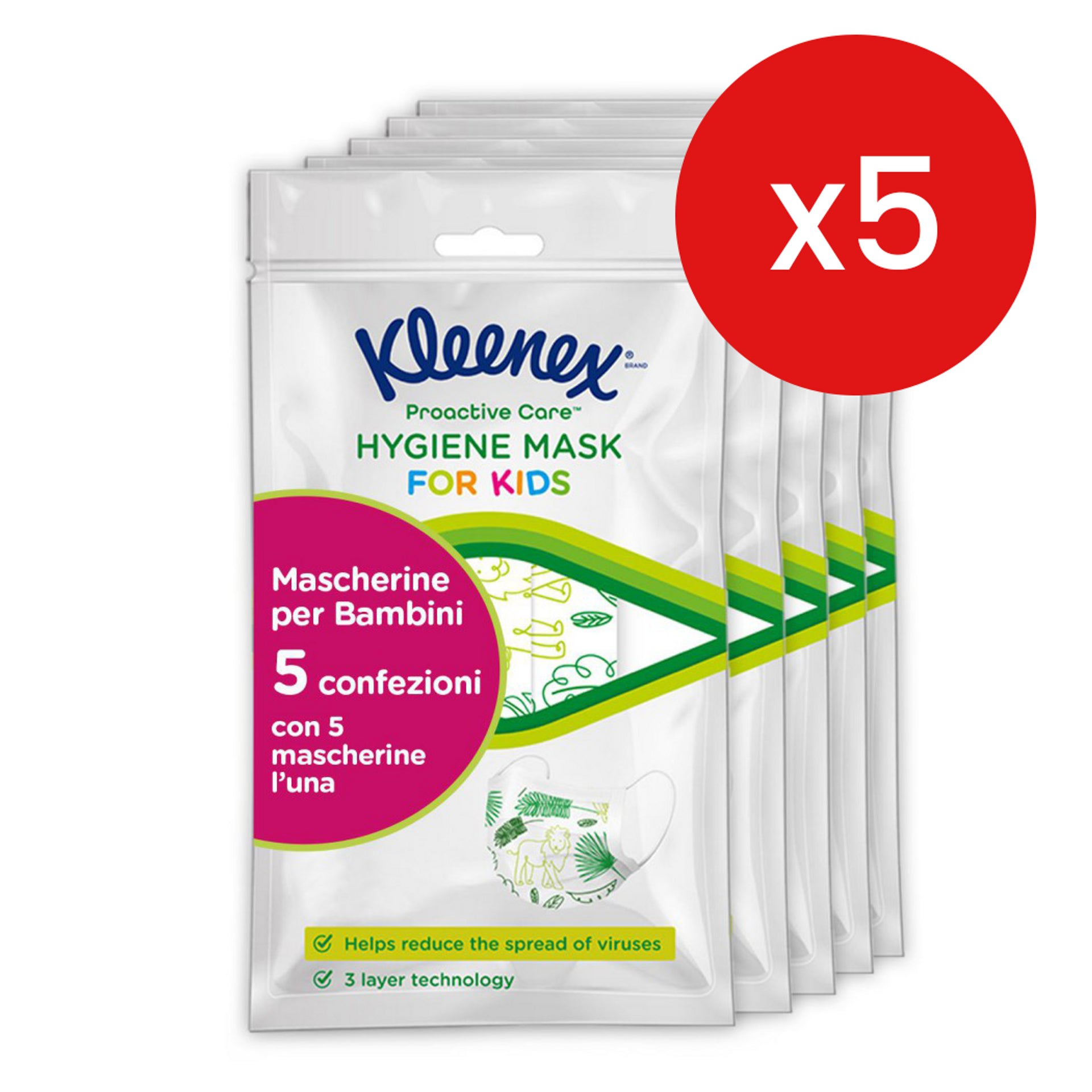 Proactive Care Mascherina Per Bambini 5pz