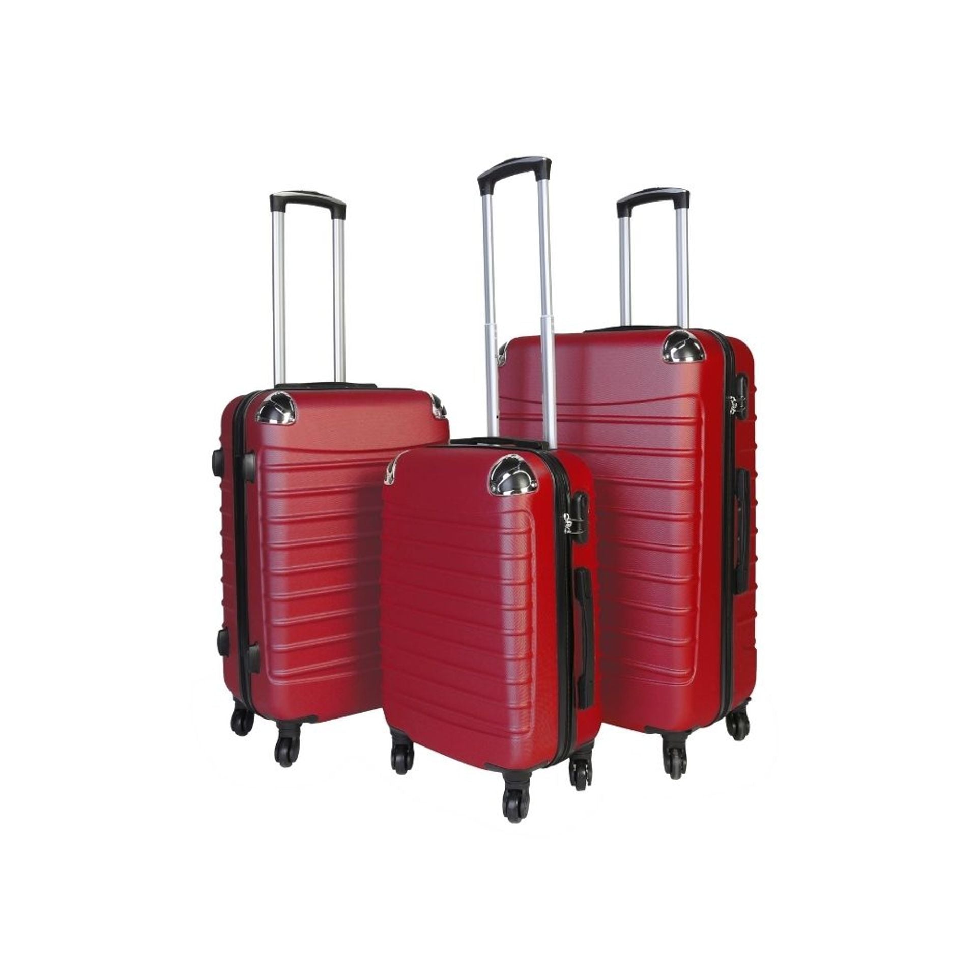 Set 3 valigie trolley rigide - bagaglio a mano - media - grande
