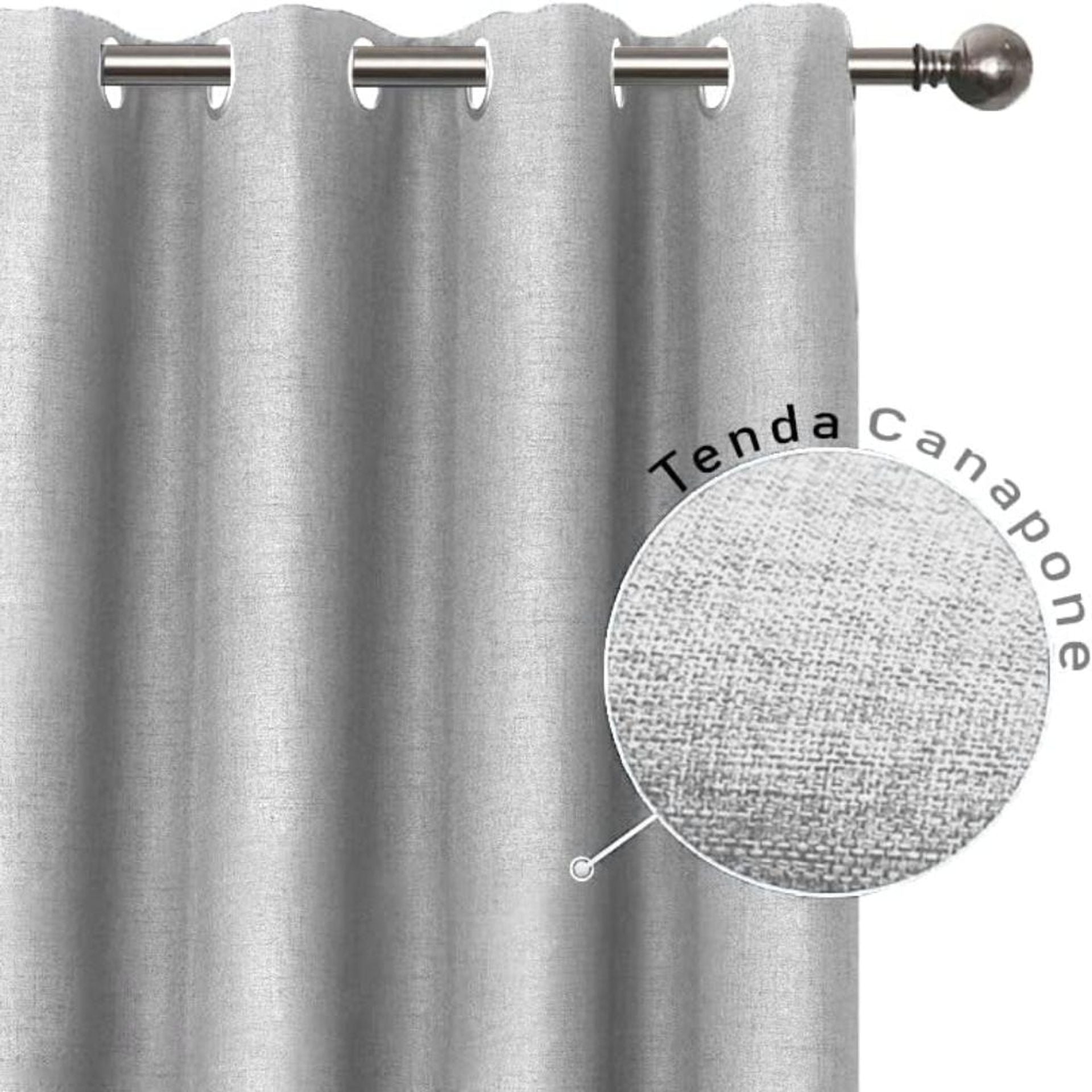 Tenda semicoprente in canapone 8 anelli