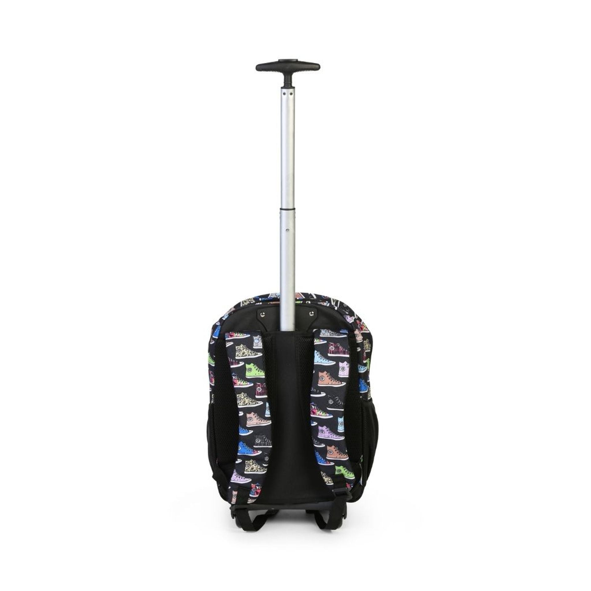 Zaino trolley scuola - bambini e ragazzi - 2 in 1 - spallacci uso zaino - fantasia sneakers