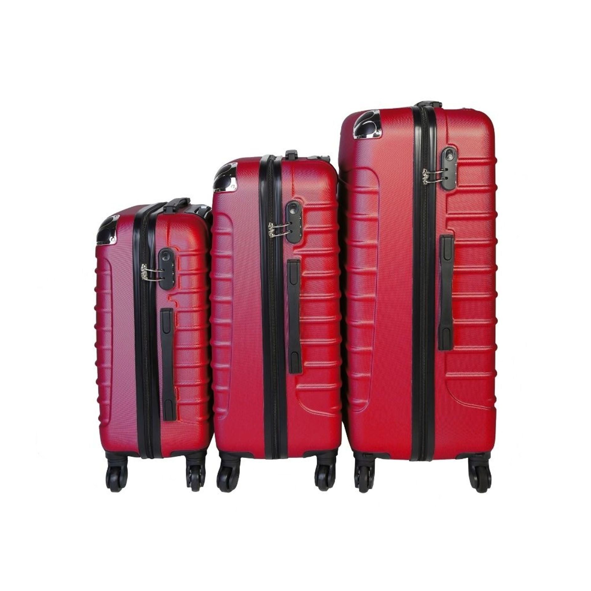 Set 3 valigie trolley rigide - bagaglio a mano - media - grande
