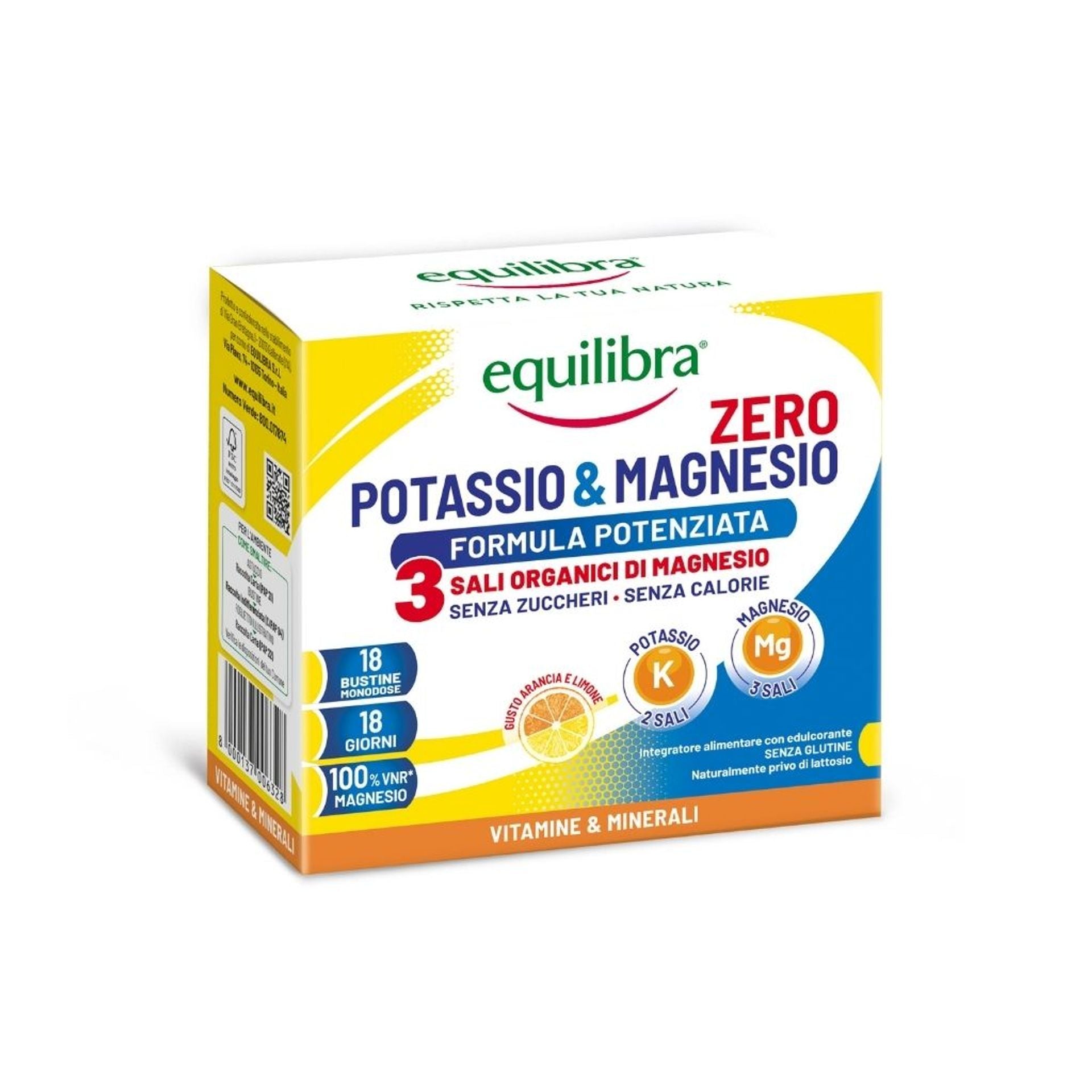Potassio & Magnesio Zero 3 formula potenziata 18 bustine