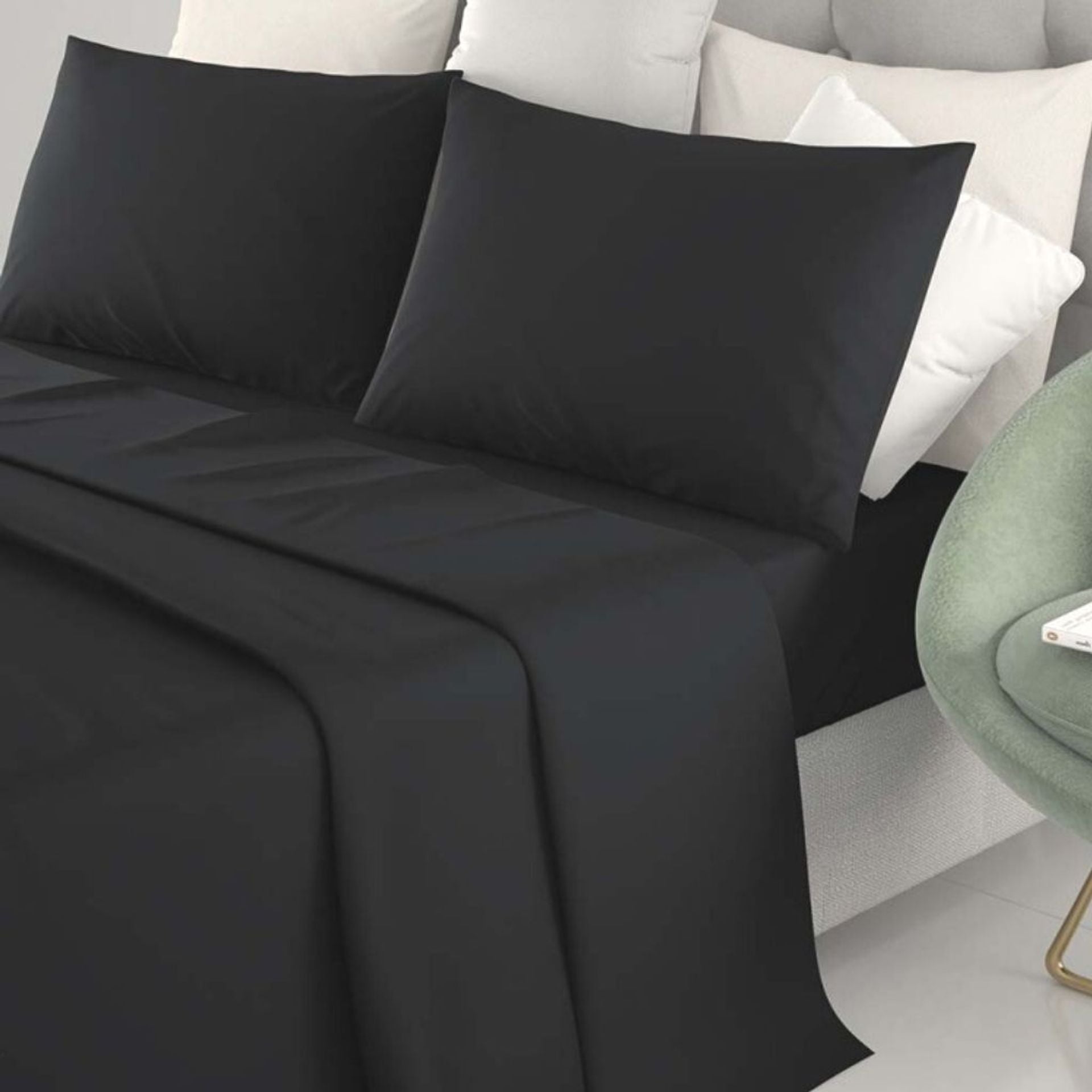 Set Completo Letto Lenzuola - 100% Cotone - Tinta Unita