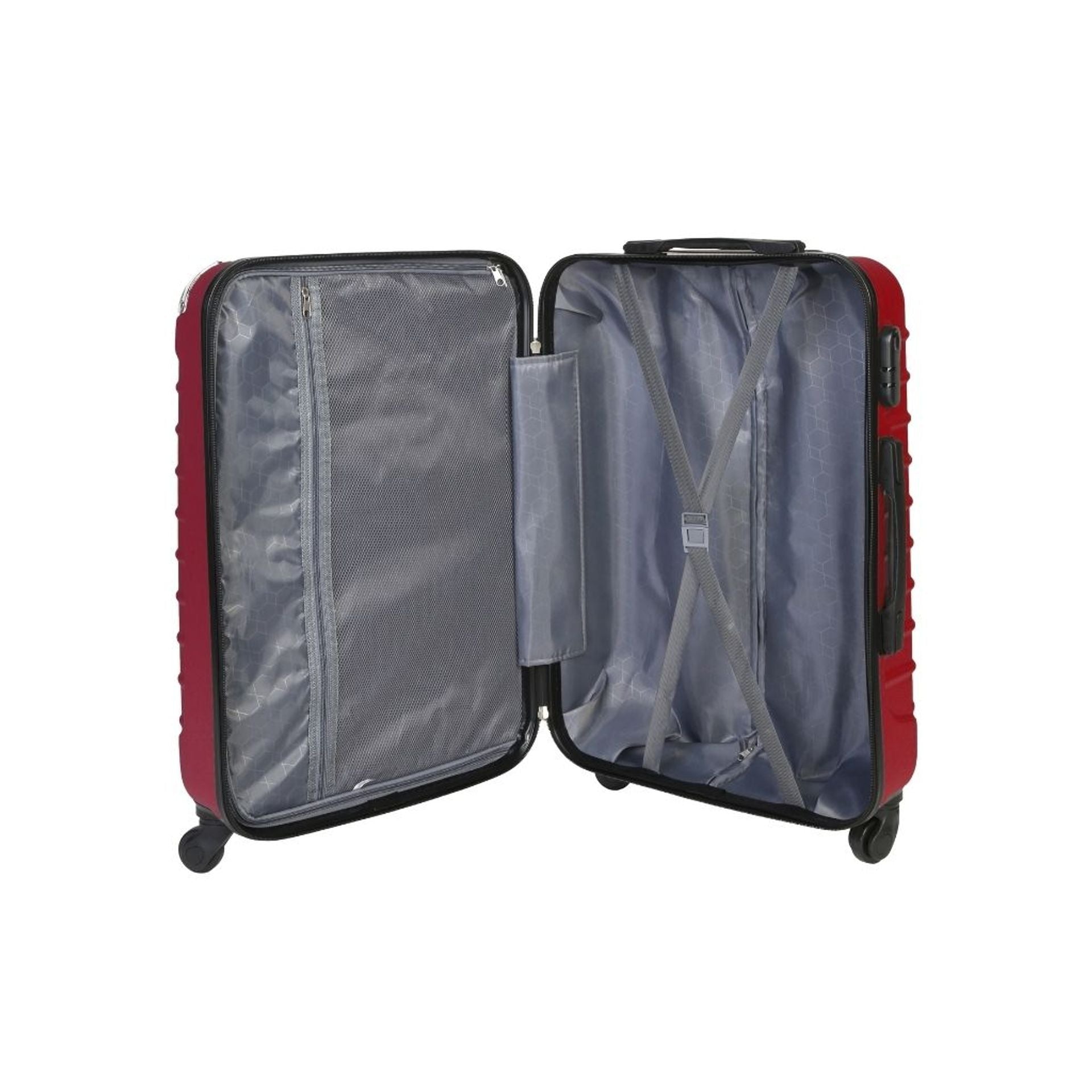 Set 3 valigie trolley rigide - bagaglio a mano - media - grande