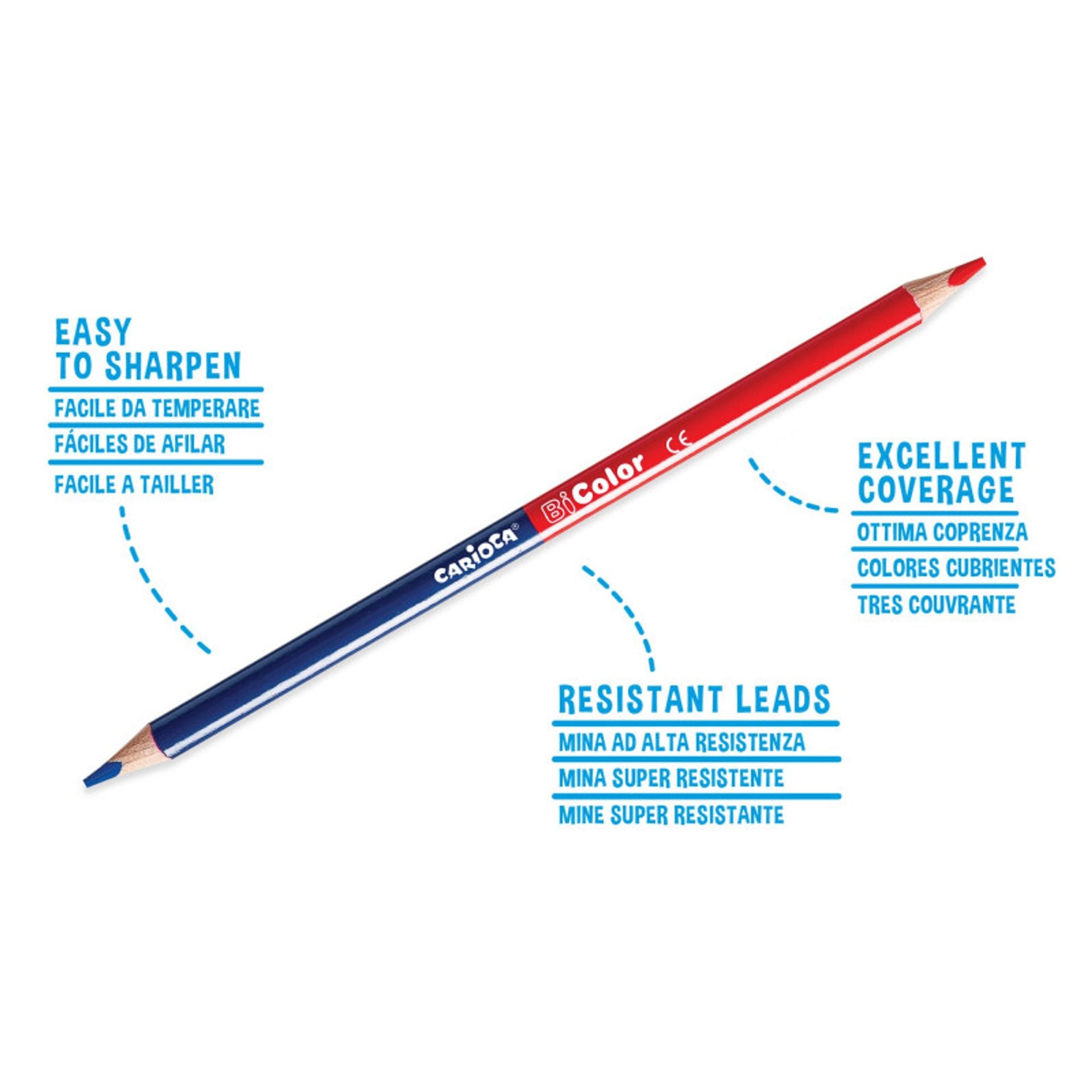 24 Matite in Legno Doppio Colore - 48 Colori