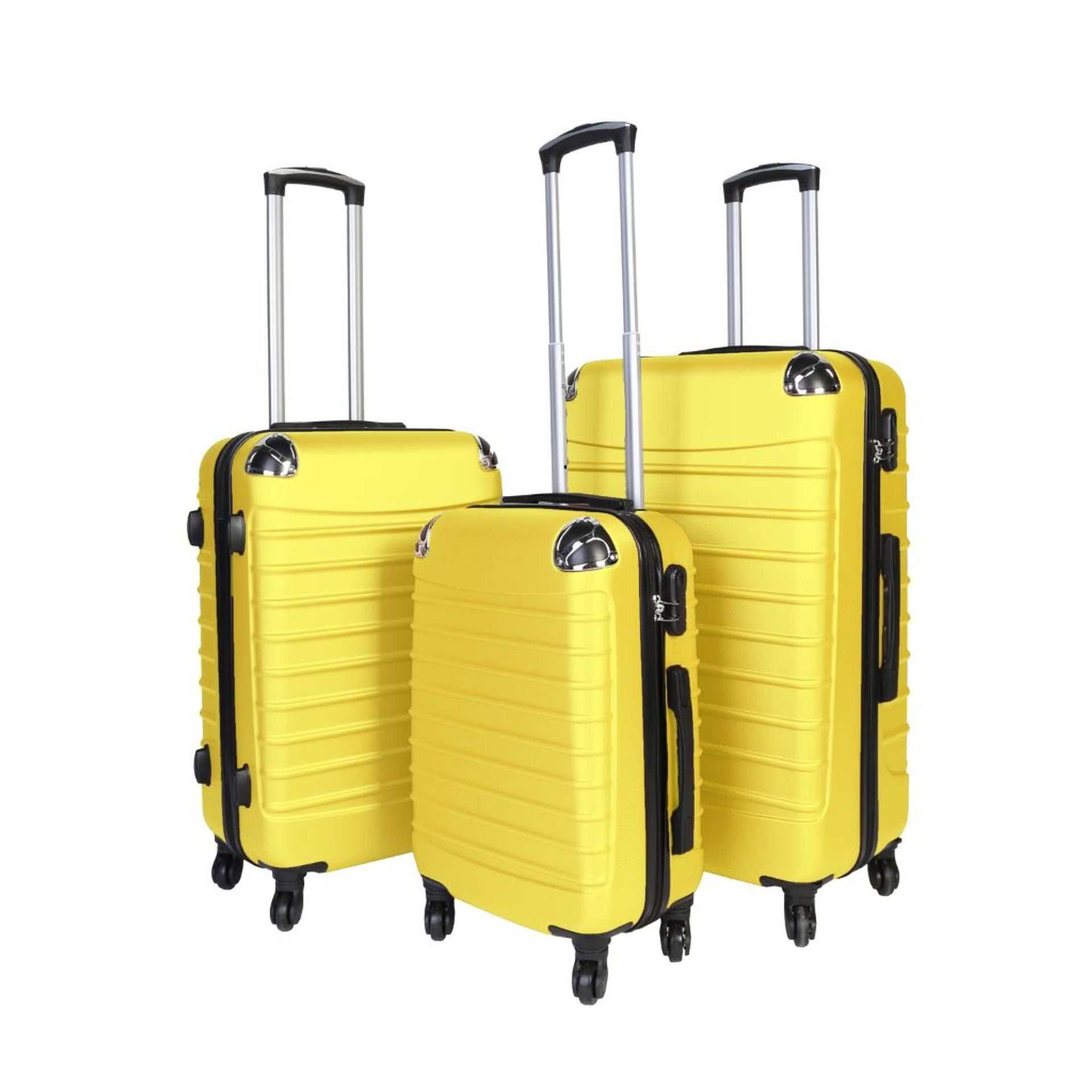 Set 3 valigie trolley rigide - bagaglio a mano - media - grande