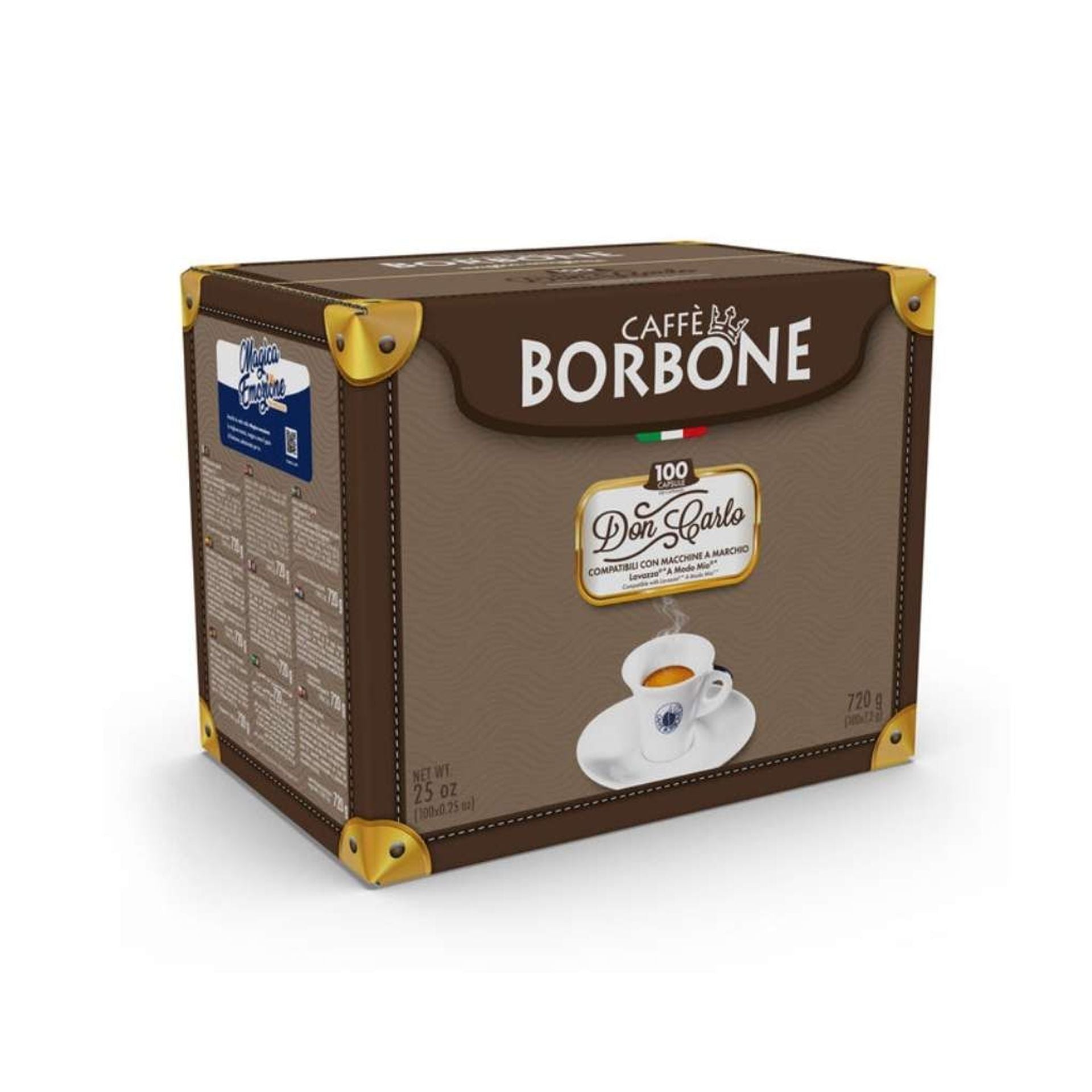 100 capsule Don Carlo miscela Nera compatibili A Modo Mio