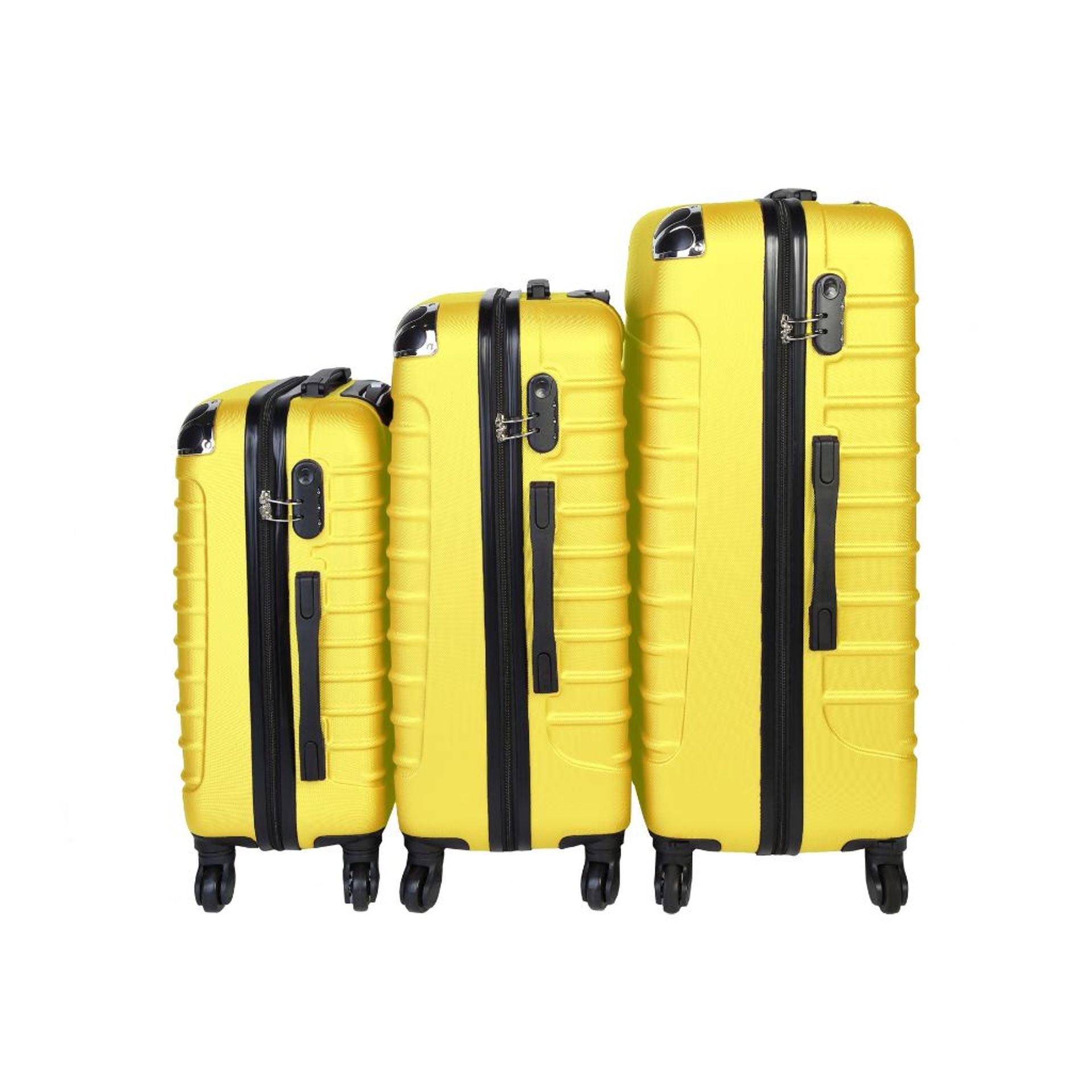 Set 3 valigie trolley rigide - bagaglio a mano - media - grande