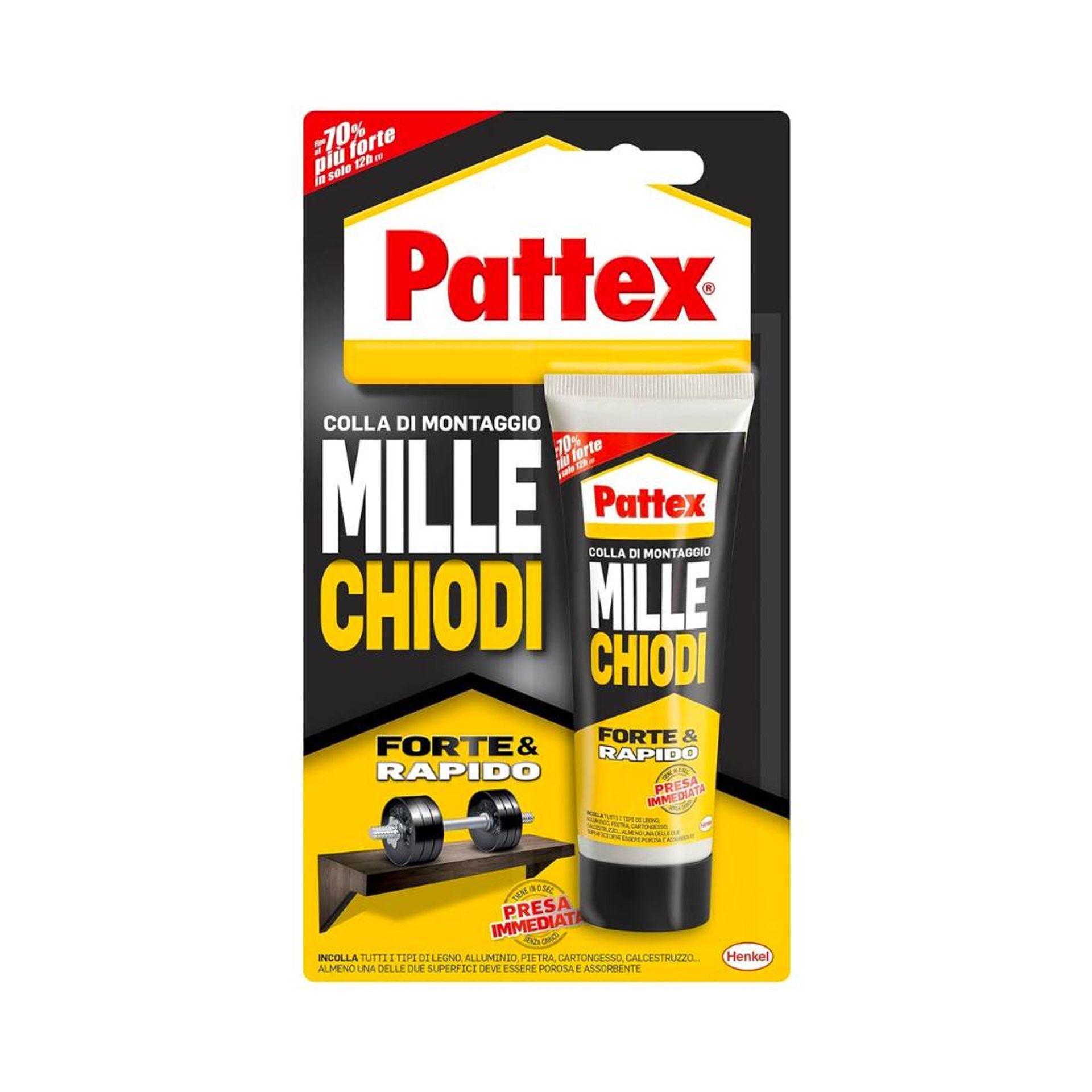 Pattex Millechiodi Forte e Rapido Blister 100g - Cartone Standard