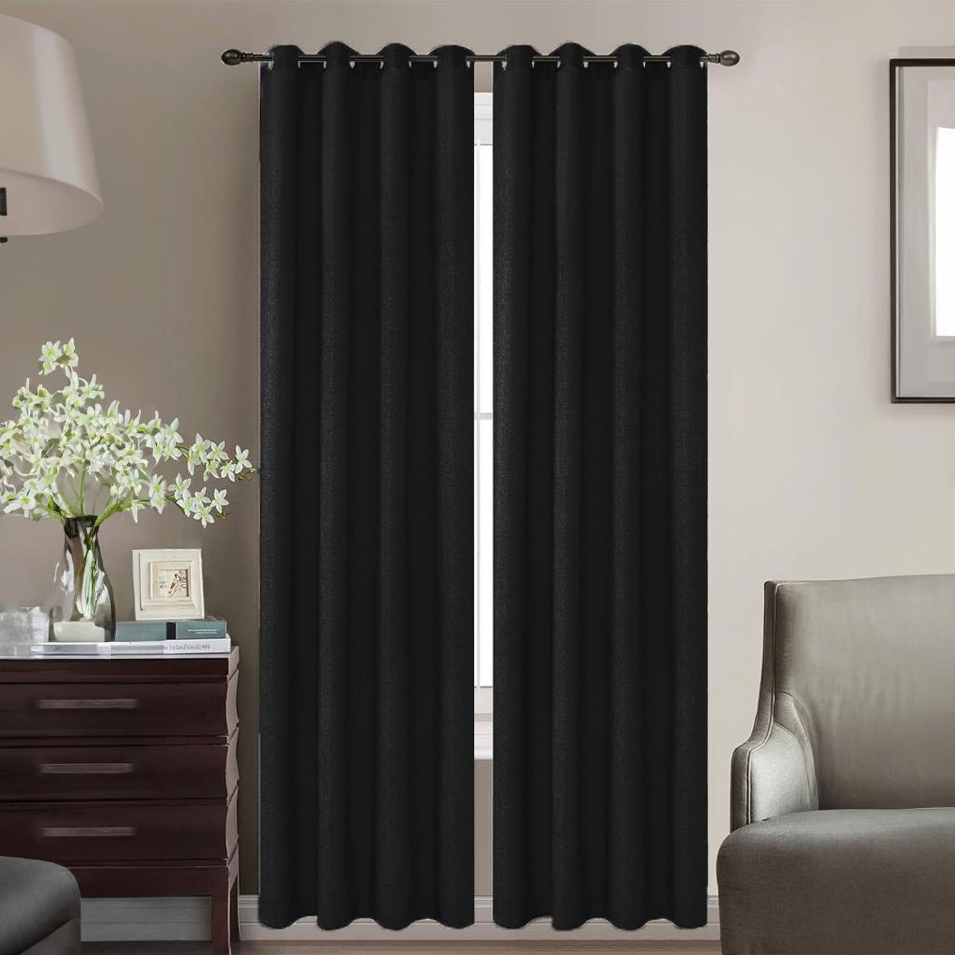 Tenda semicoprente in canapone 8 anelli