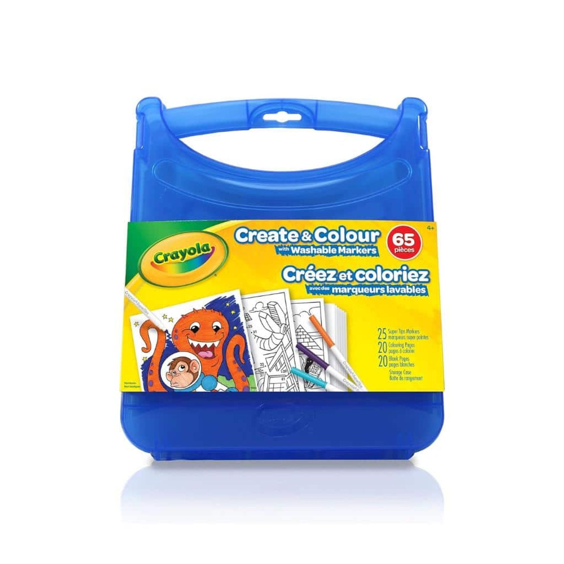 Valigetta con pennarelli e pagine da colorare