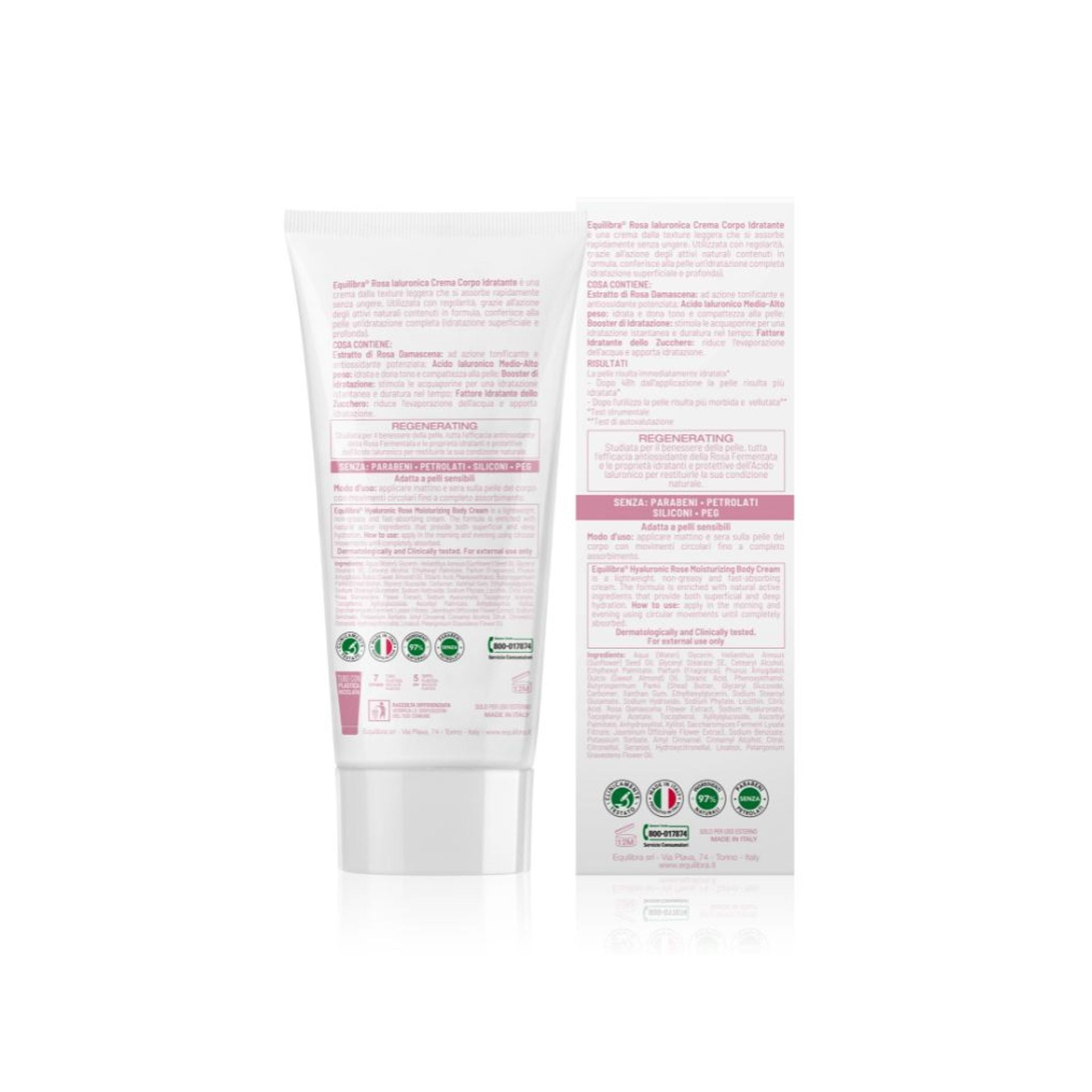 Crema corpo idratante 48h Rosa Ialuronica