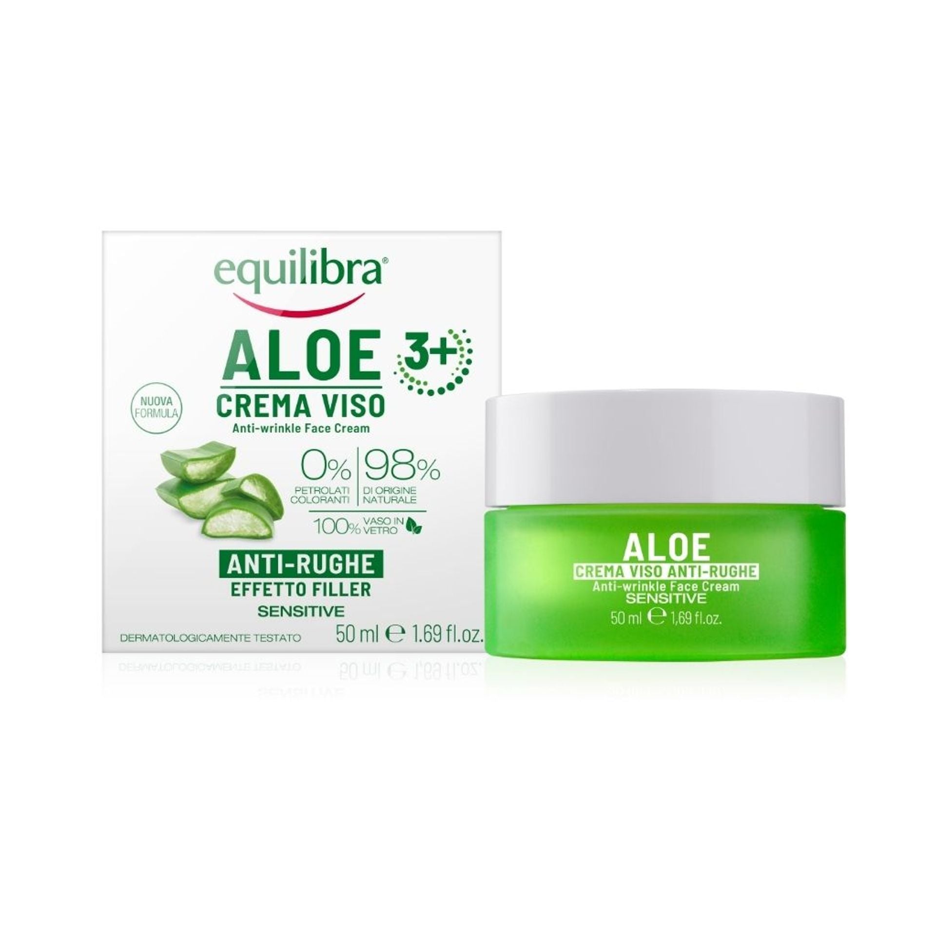 Kit Aloe Vera 3+ Dermo-gel + crema viso + detergente