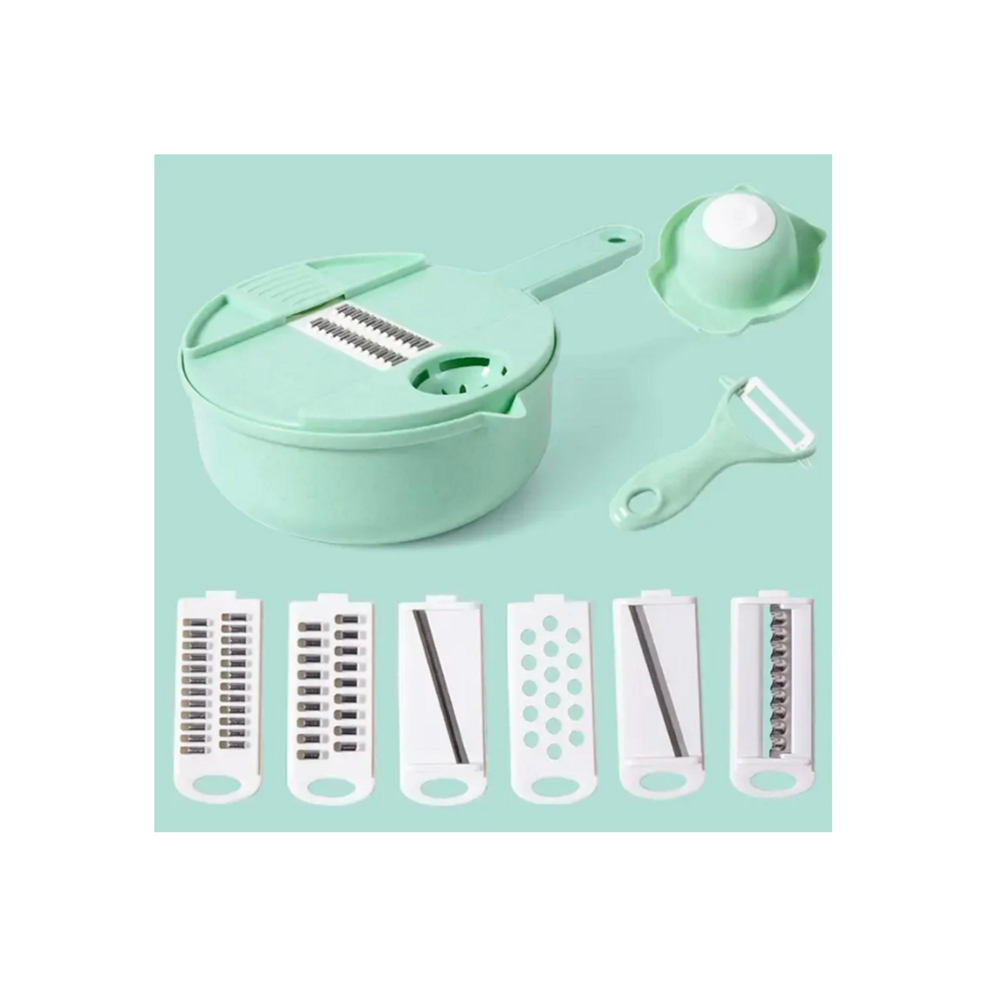 Taglia e Affetta 12 in 1 con Scolaverdure - Verde