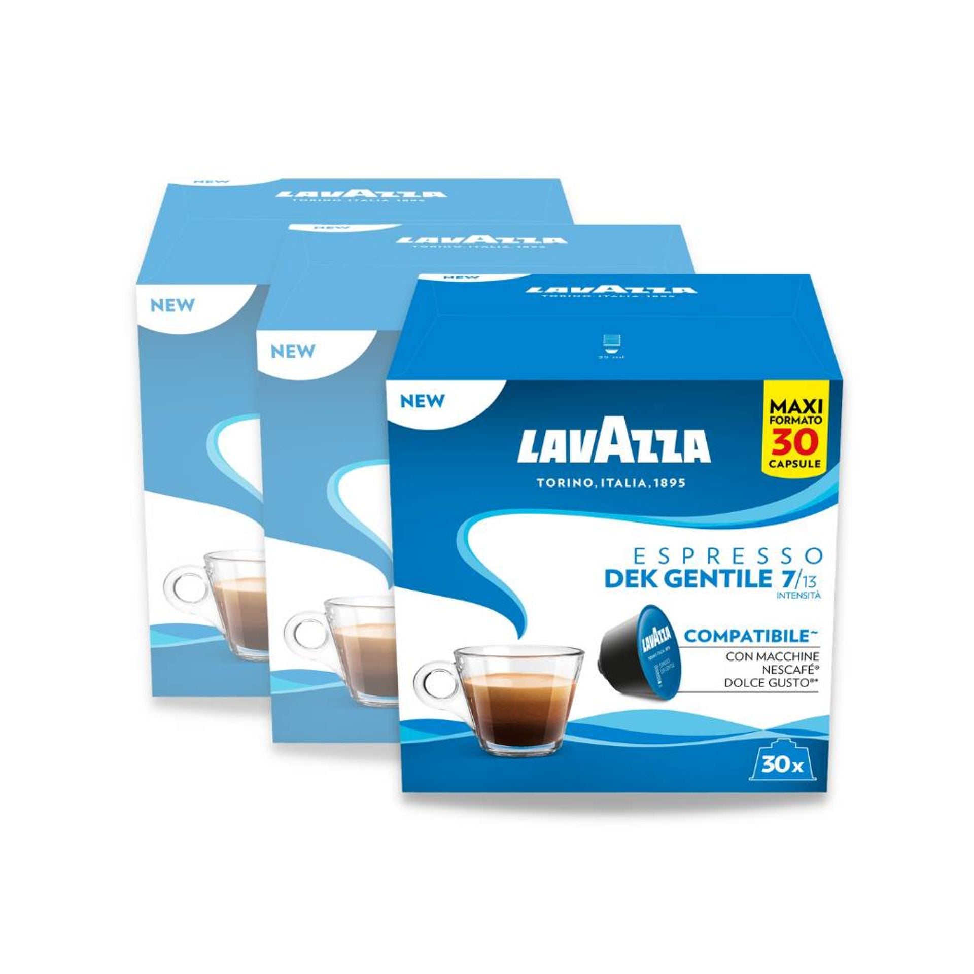 90 capsule Dek Gentile compatibili Dolce Gusto