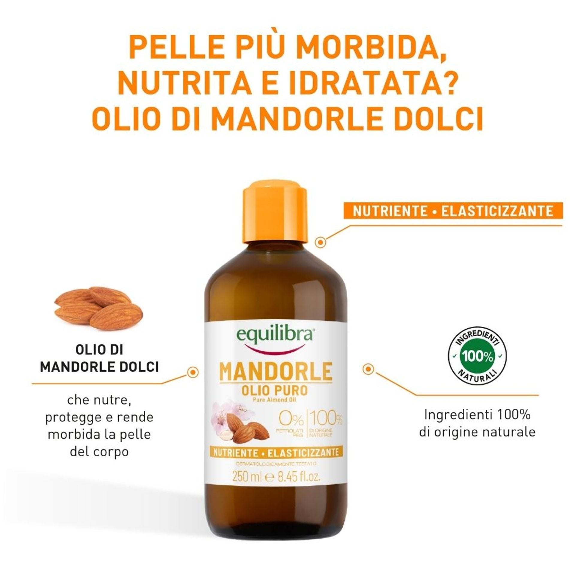 Olio di mandorle puro 250ml