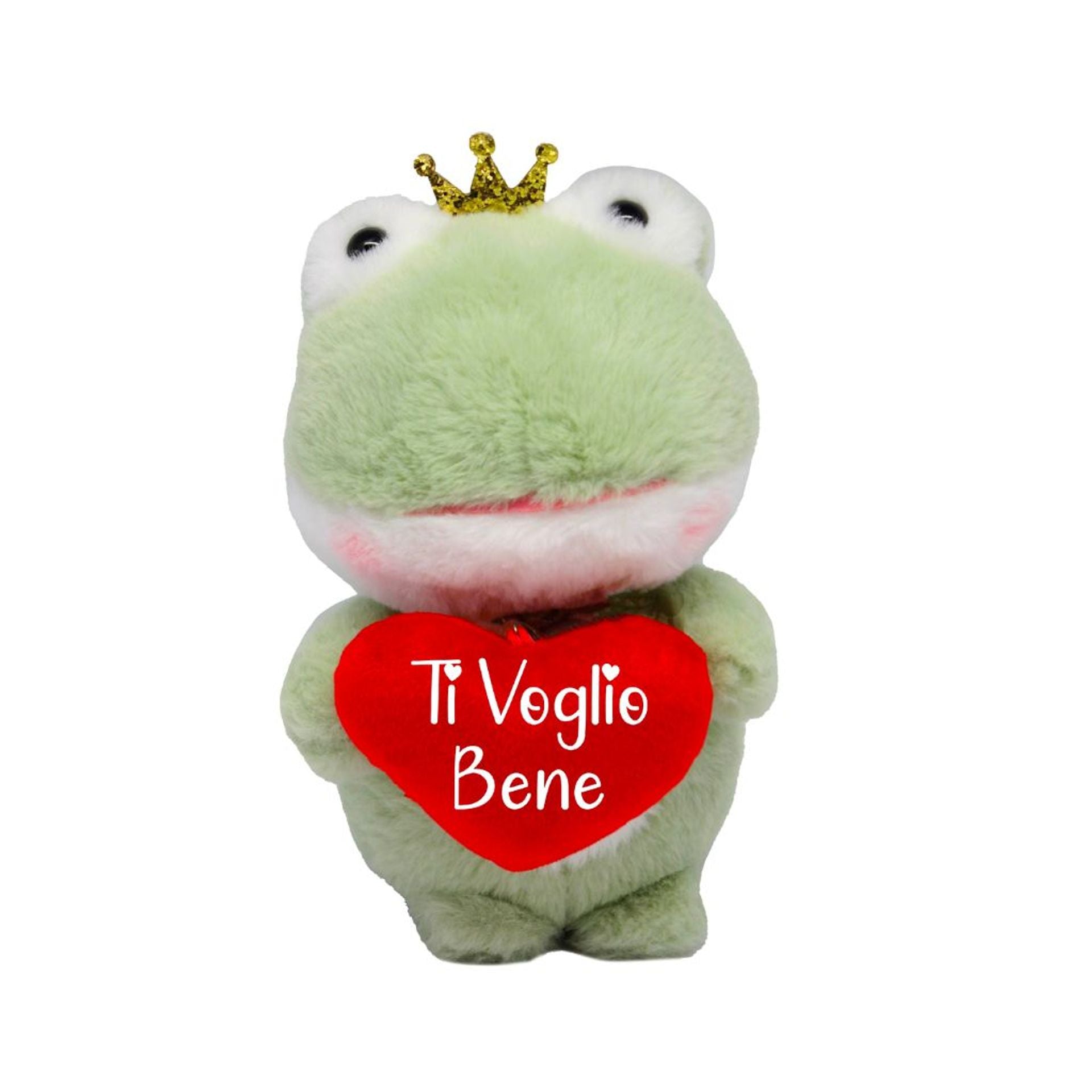 Peluche rana con cuore ti voglio bene