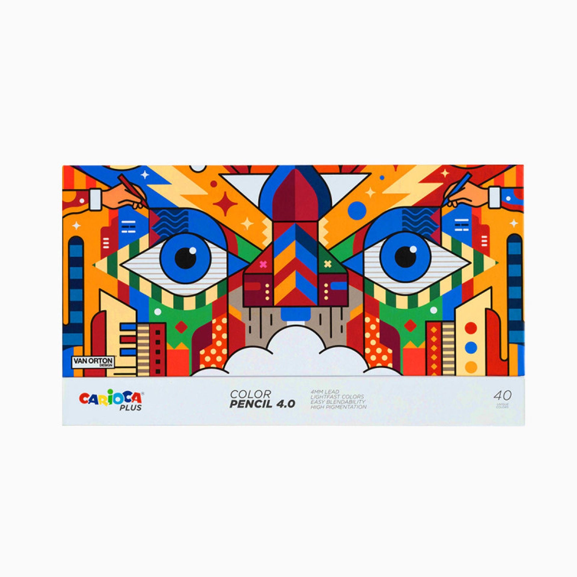 40 matite colorate in legno con scatola rigida